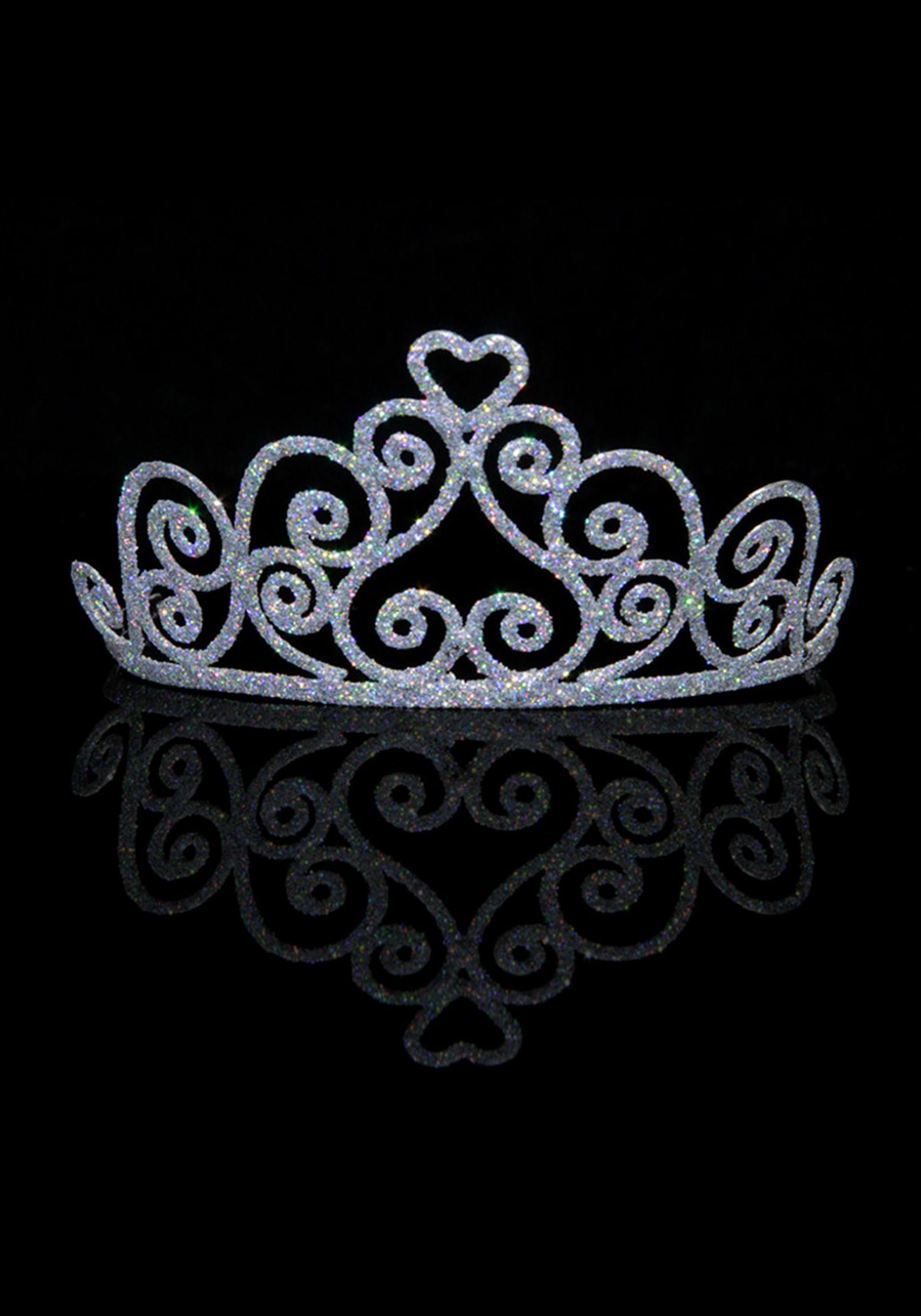 Adult Silver Sparkle Heart Tiara