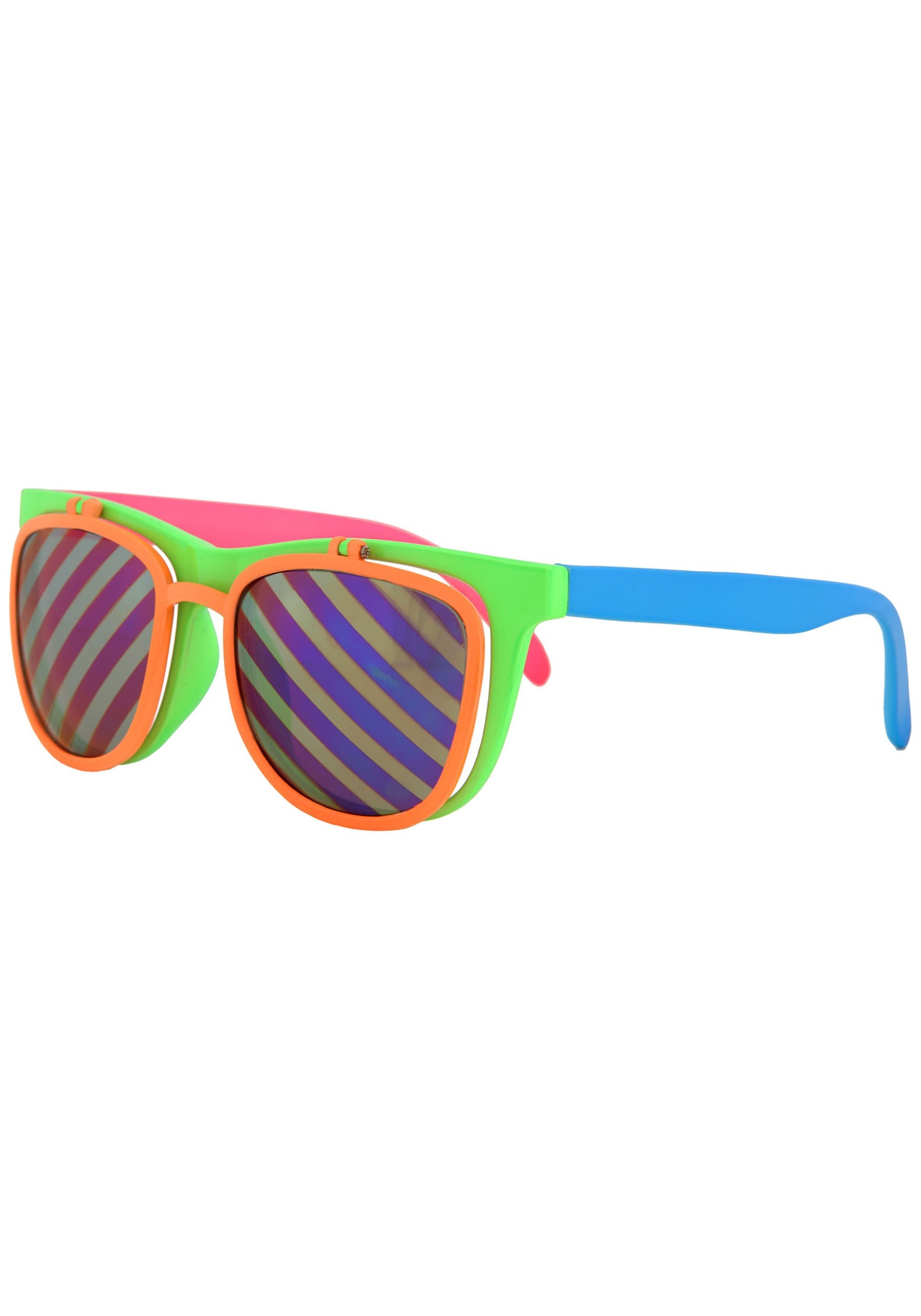Neon Flip Up Sunglasses 3 Neon Flip Up Sunglasses
