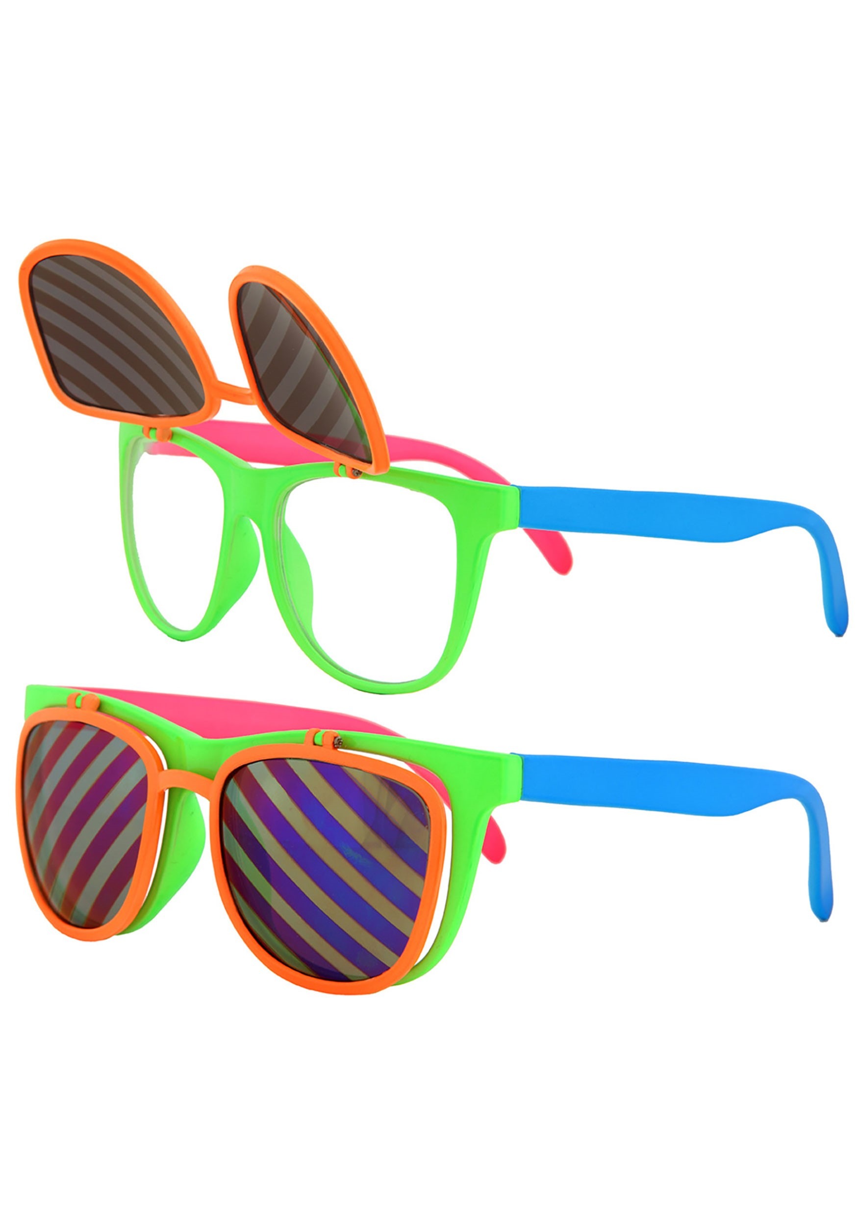 Neon Flip Up Sunglasses 4 Neon Flip Up Sunglasses