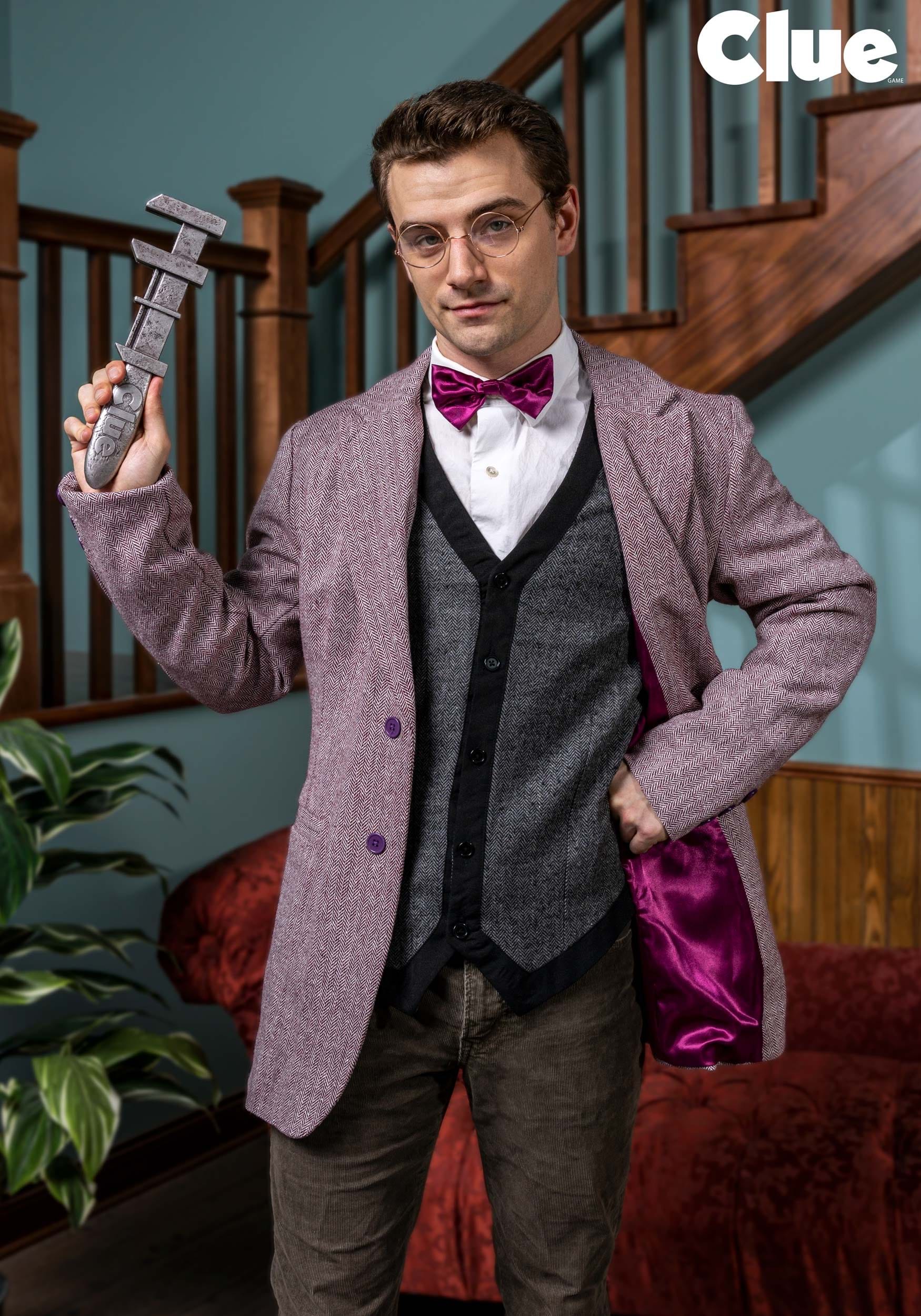 Adult Clue Professor Plum Costume 1 Adult Clue Professor Plum Costume