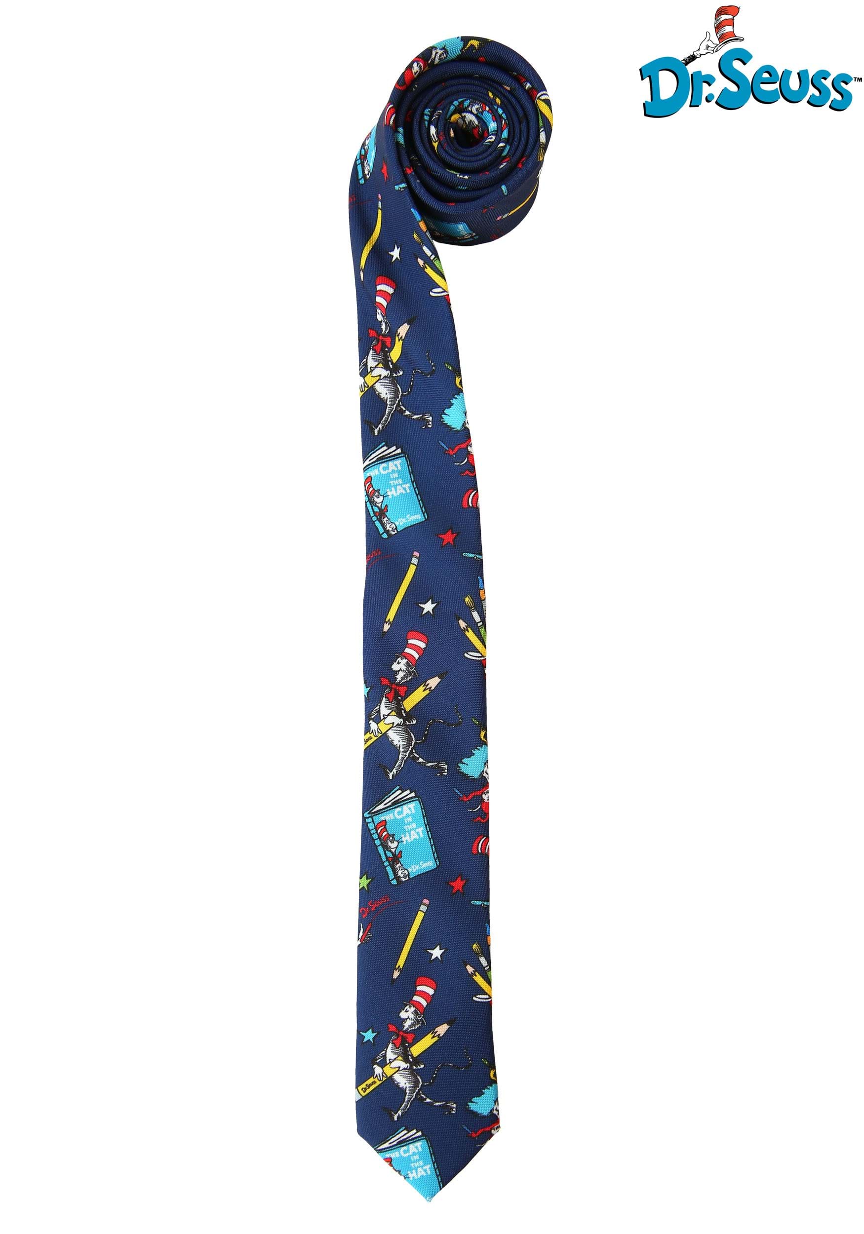 The Cat in the Hat Dr. Seuss Reading Pattern Necktie 1 The Cat in the Hat Dr. Seuss Reading Pattern Necktie