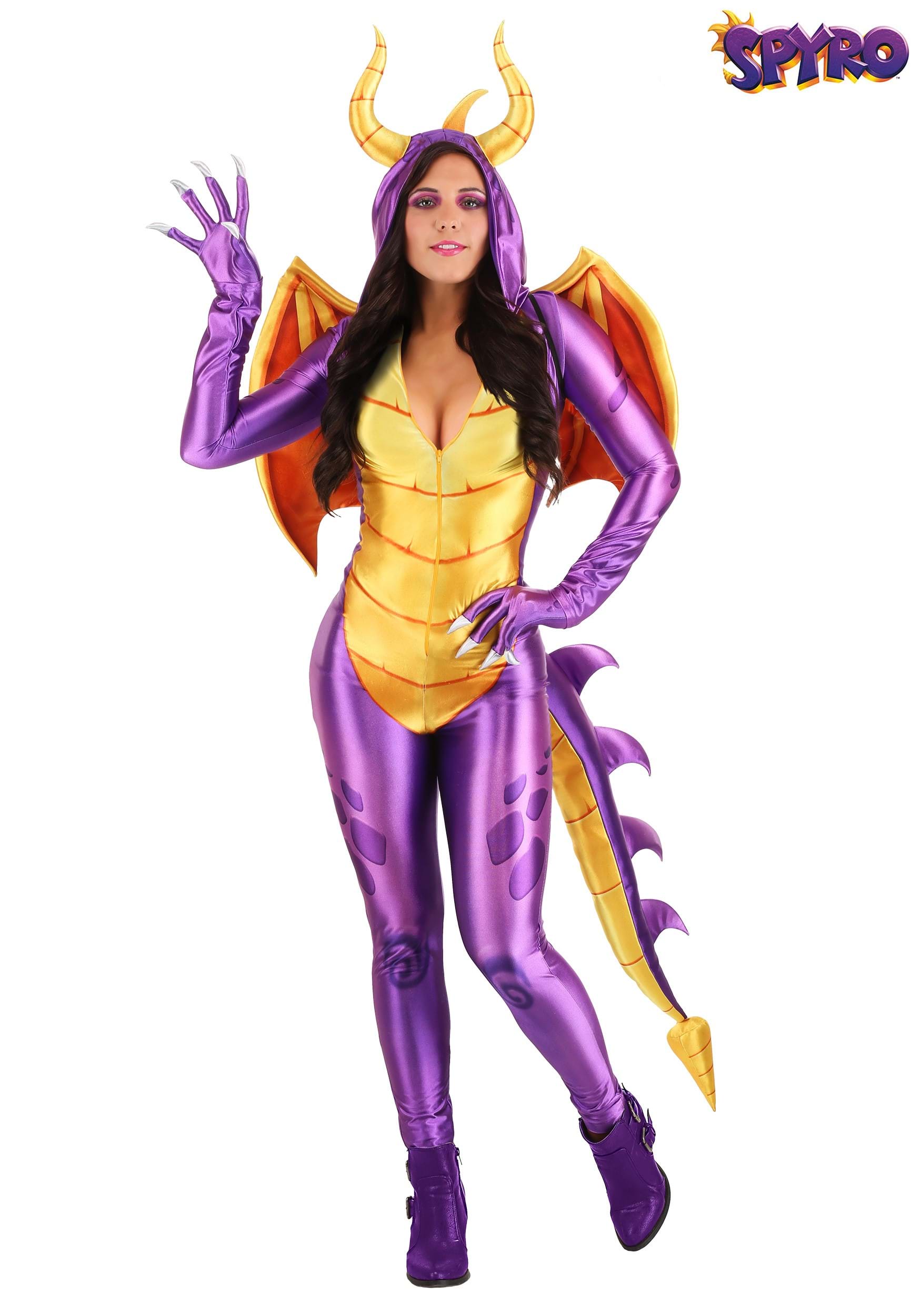 Women's Spyro the Dragon Costume Jumpsuit 1 Women's Spyro the Dragon Costume Jumpsuit