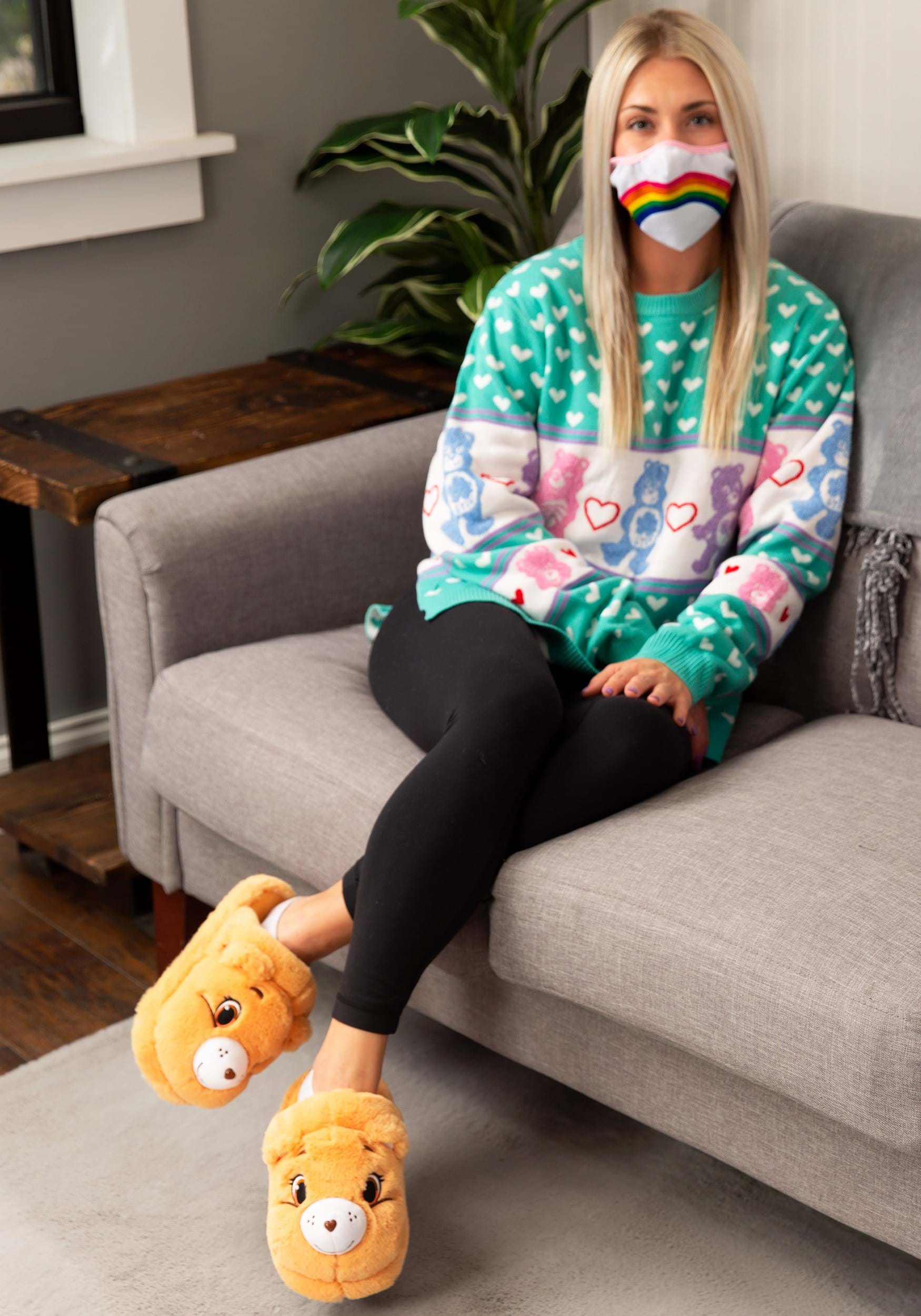 Tenderheart Care Bear Slippers for Adults