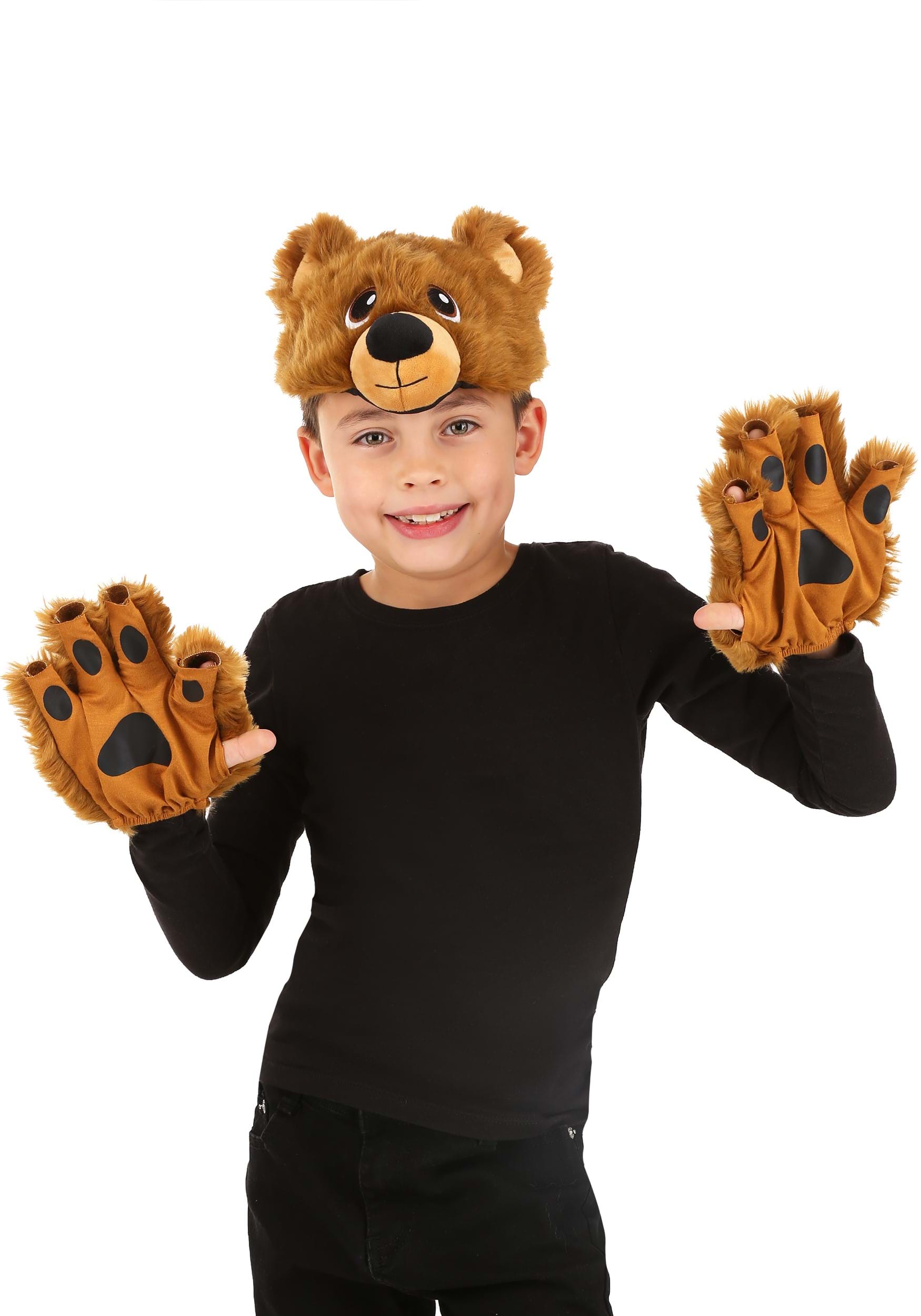 Bear Plush Headband and Paws Accessory Kit