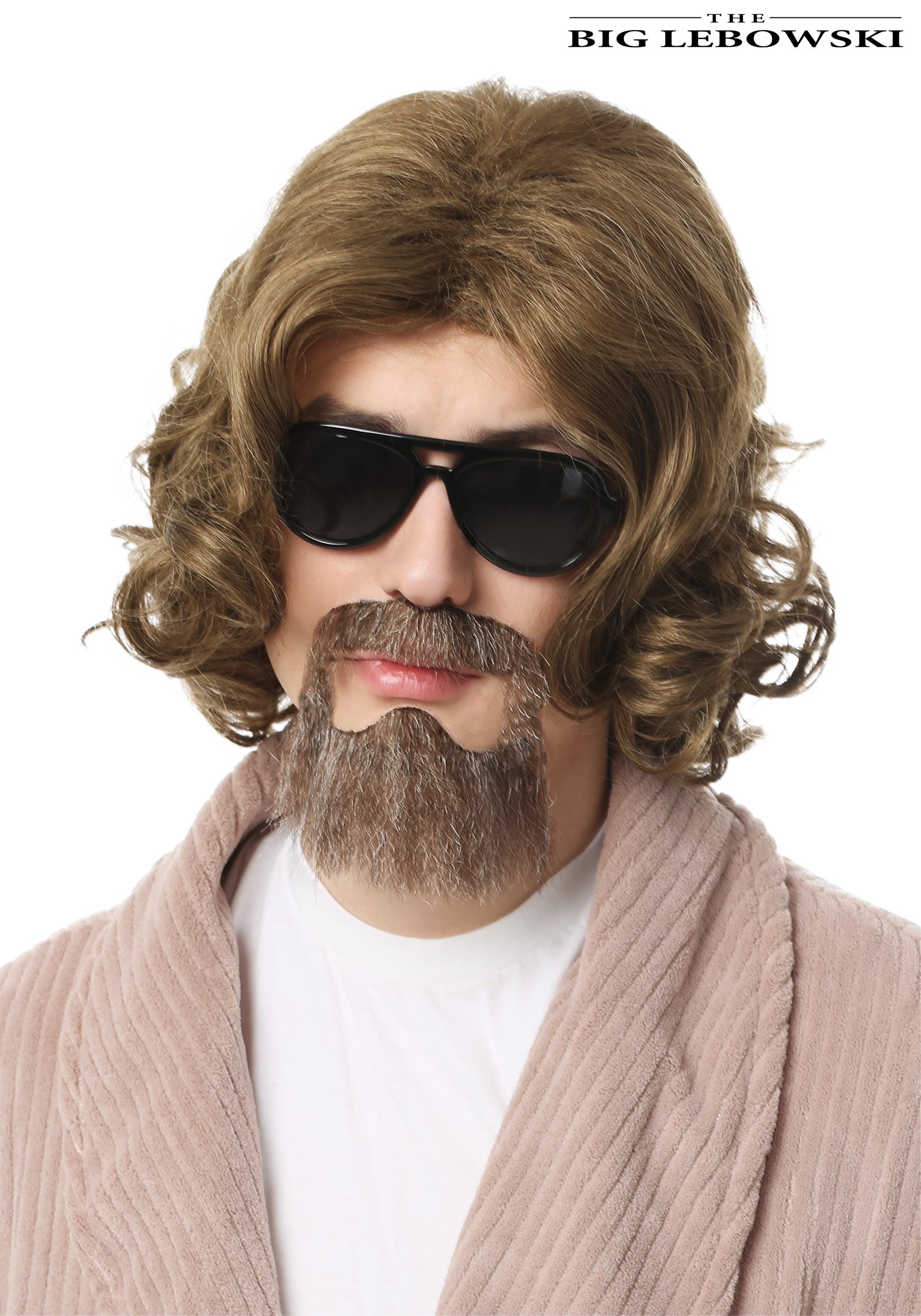 Mens Big Lebowski The Dude Wig and Beard Kit 1 Mens Big Lebowski The Dude Wig and Beard Kit