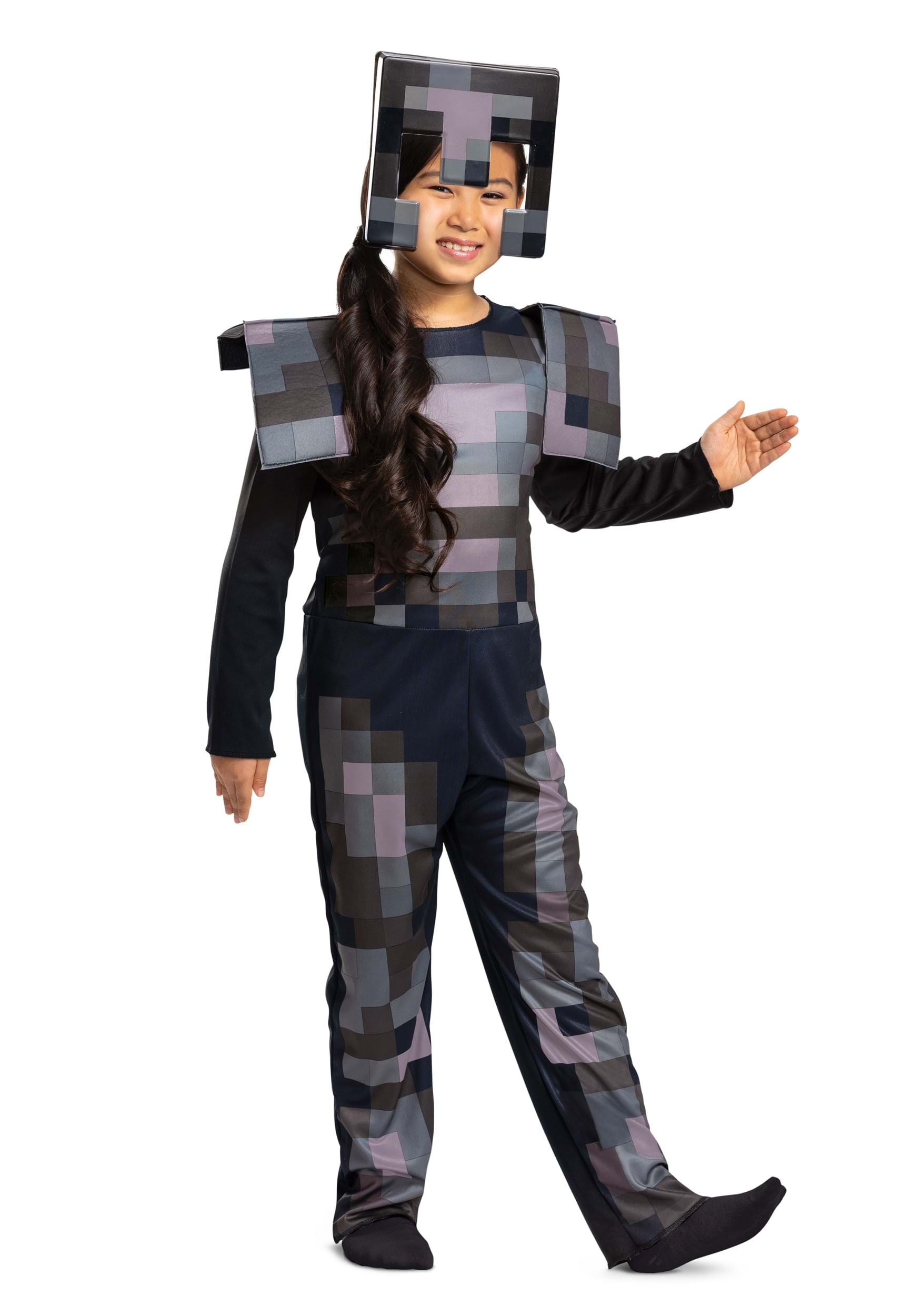 Minecraft Kid's Netherite Armor Jumpsuit Classic Costume 4 Minecraft Kid's Netherite Armor Jumpsuit Classic Costume