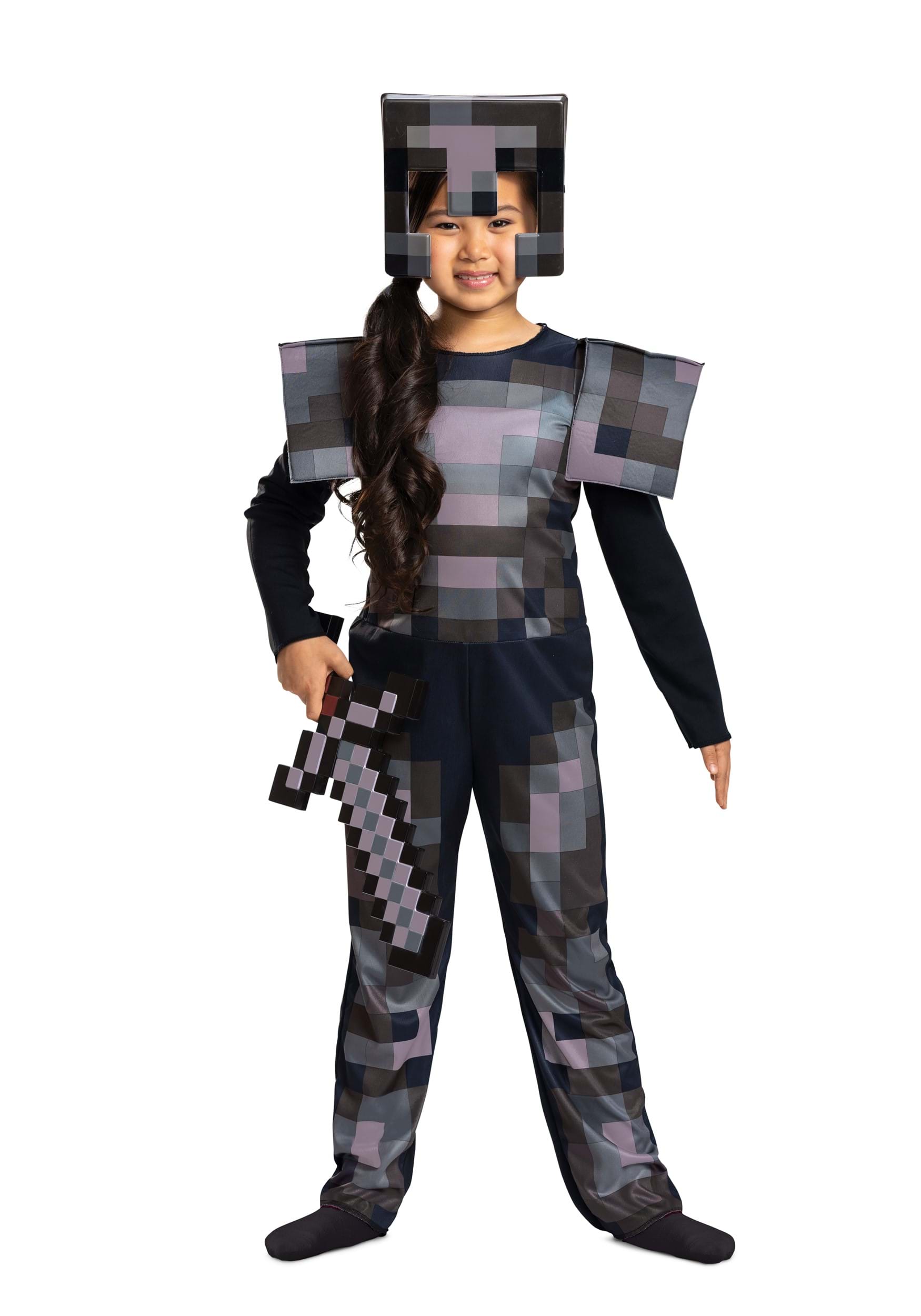 Minecraft Kid's Netherite Armor Jumpsuit Classic Costume 5 Minecraft Kid's Netherite Armor Jumpsuit Classic Costume
