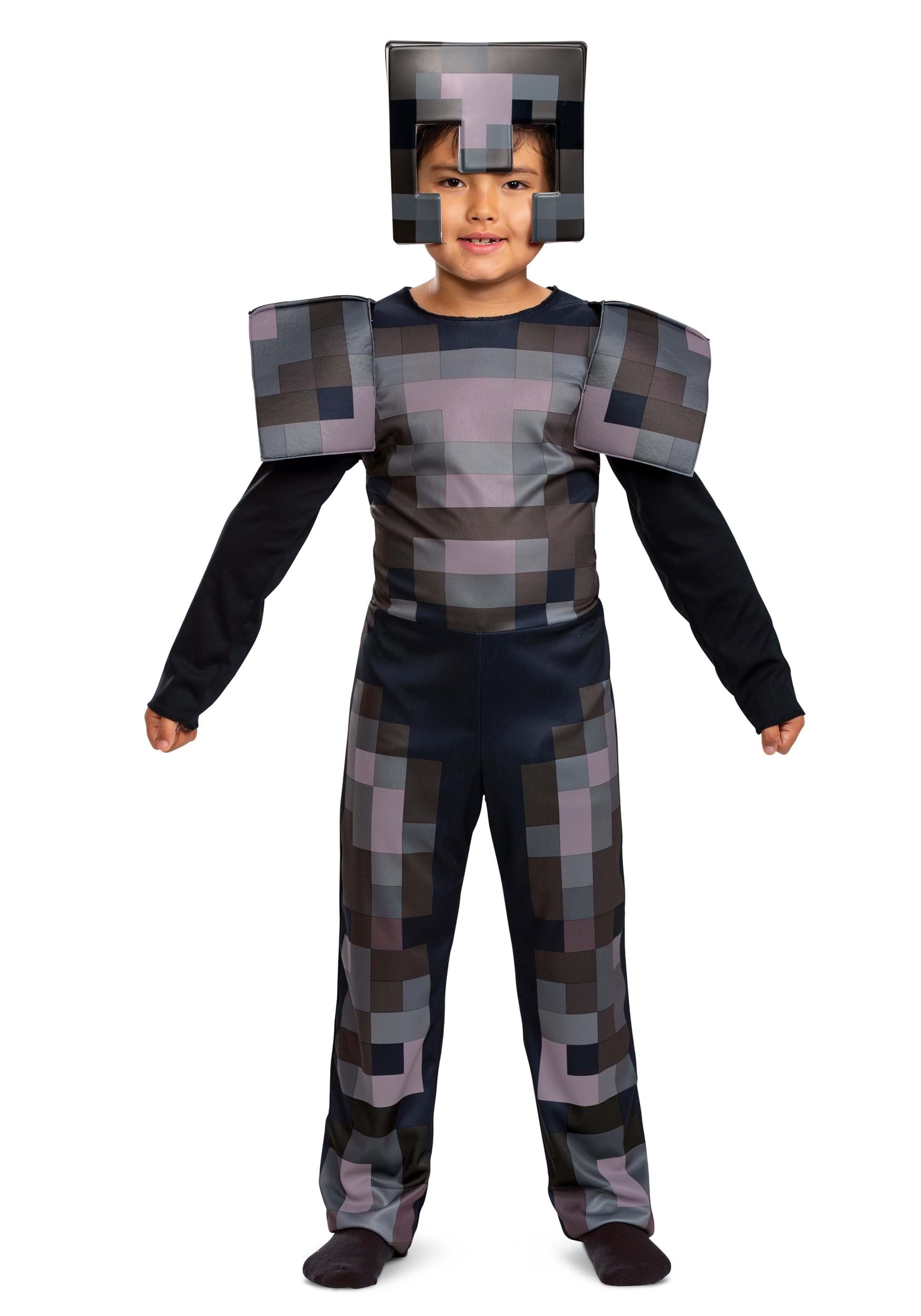 Minecraft Kid's Netherite Armor Jumpsuit Classic Costume 7 Minecraft Kid's Netherite Armor Jumpsuit Classic Costume