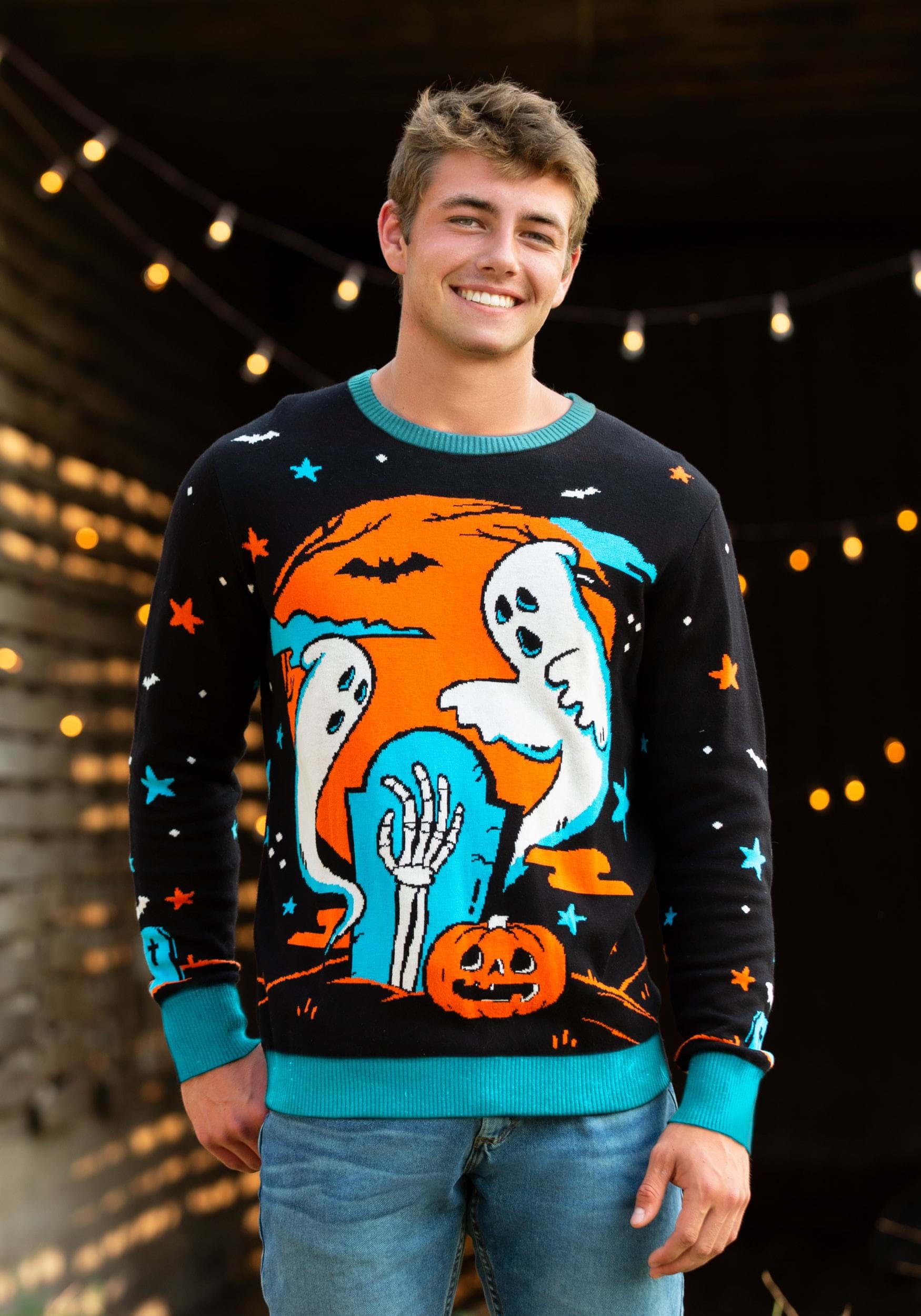 Neon Halloween Ugly Sweater for Adults