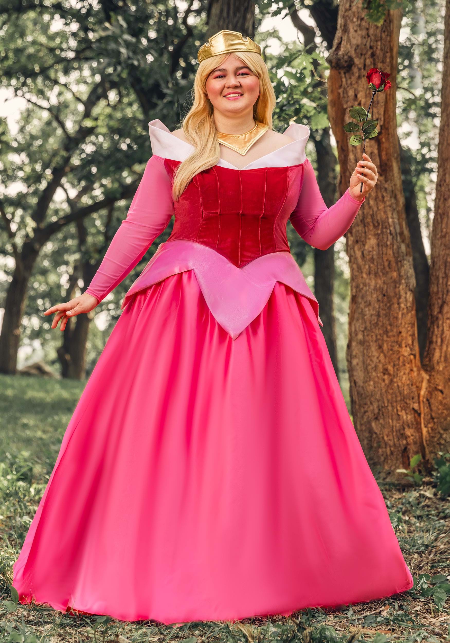 Women's Plus Size Disney Sleeping Beauty Premium Aurora Costume