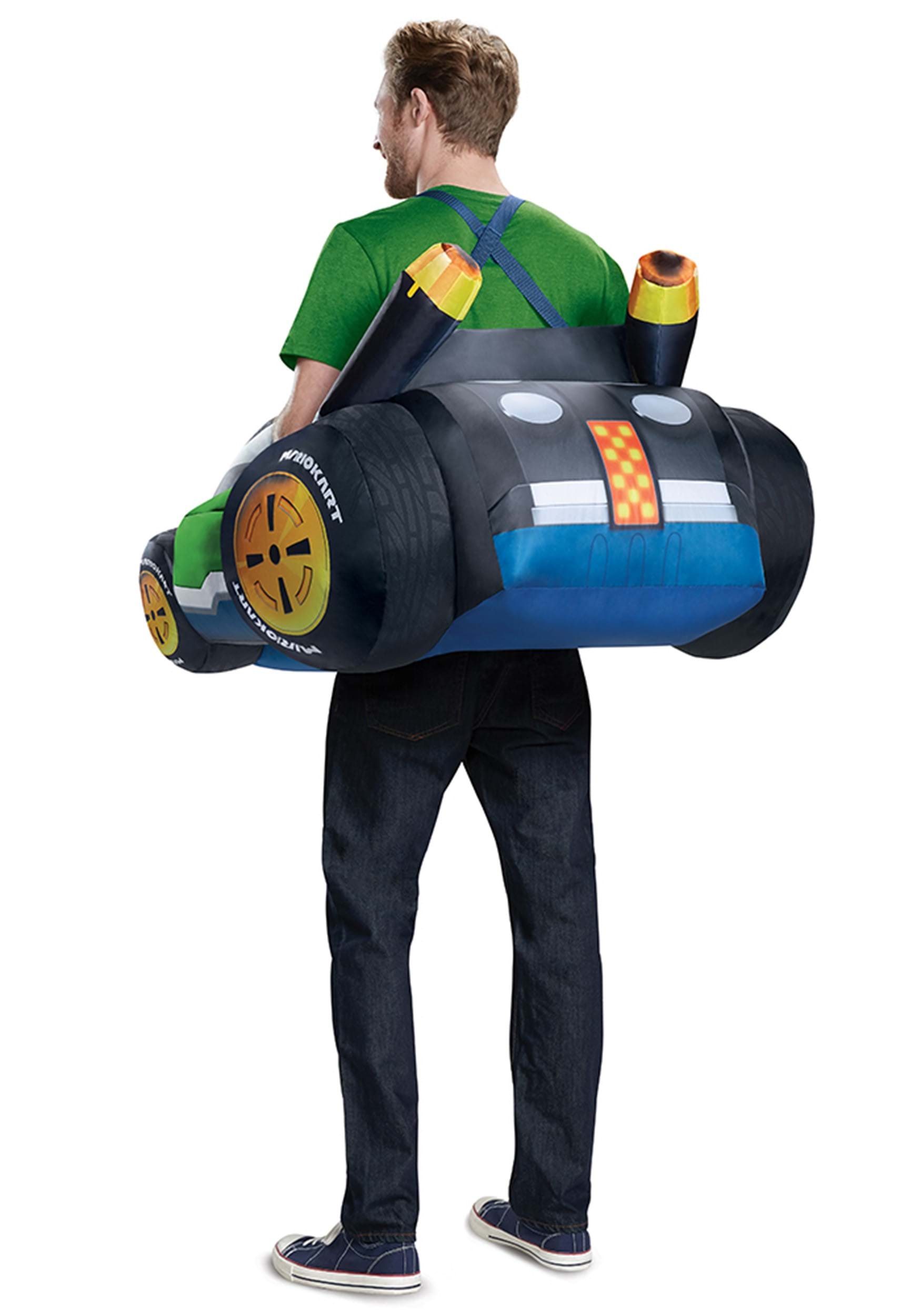 Inflatable Luigi Cart Costume for Adults 2 Inflatable Luigi Cart Costume for Adults