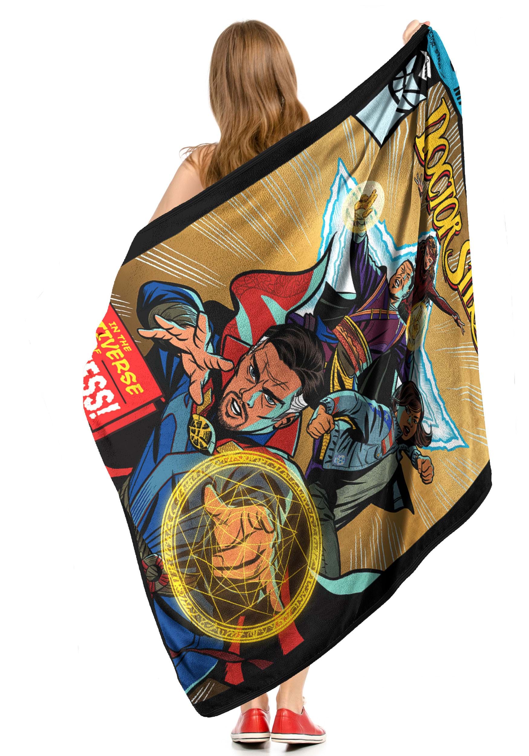 Doctor Strange Comic Madness Throw Blanket 2 Doctor Strange Comic Madness Throw Blanket
