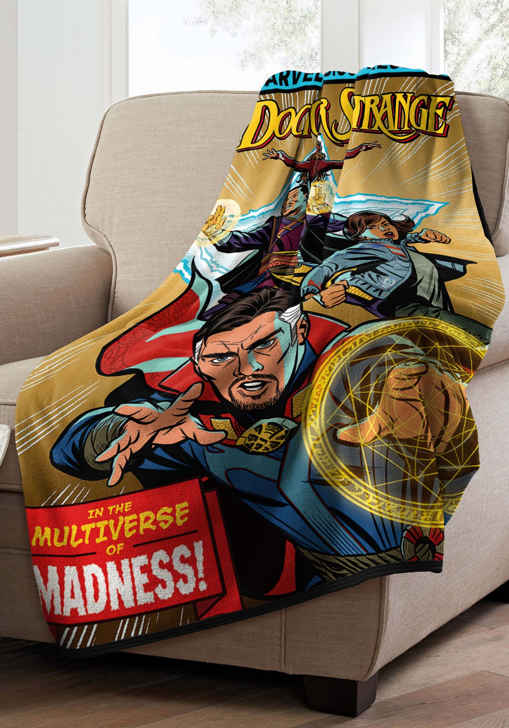 Doctor Strange Comic Madness Throw Blanket 3 Doctor Strange Comic Madness Throw Blanket