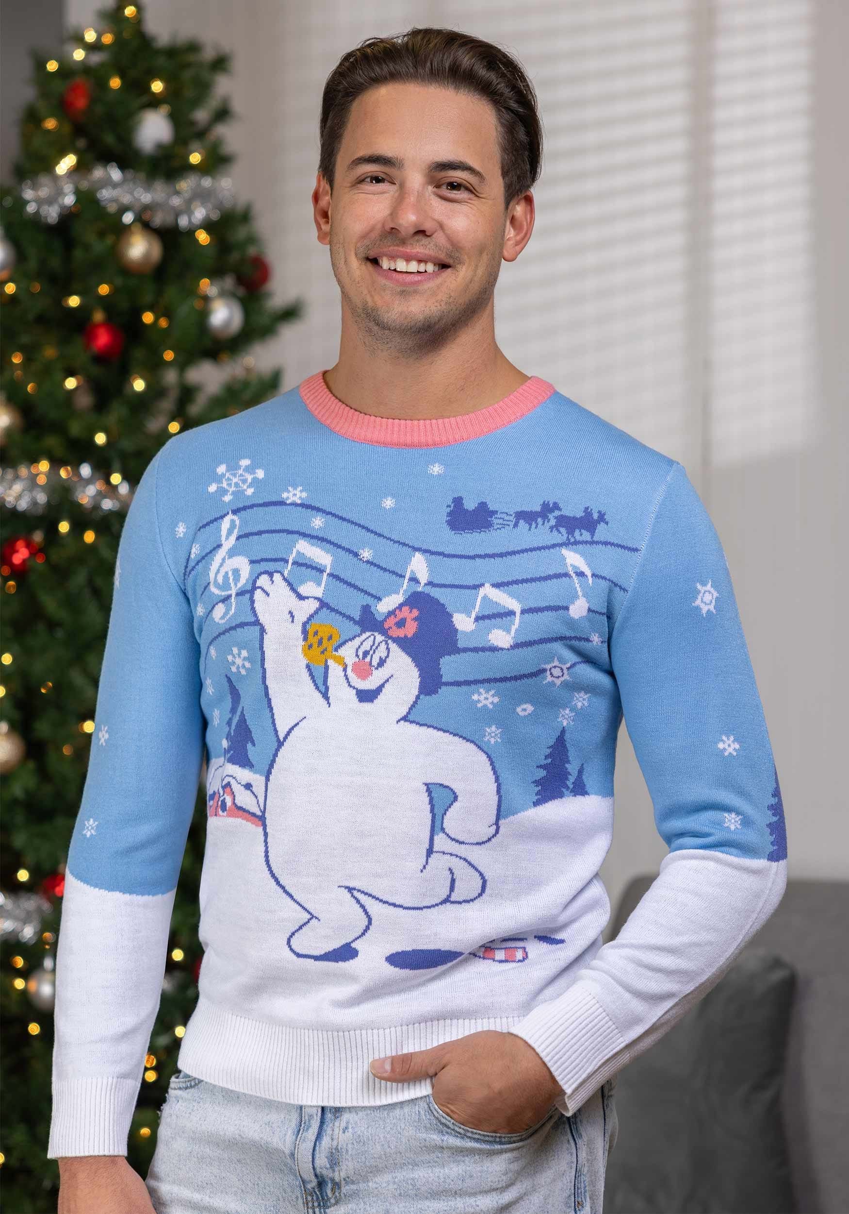 Adult Frosty Scenic Ugly Christmas Sweater