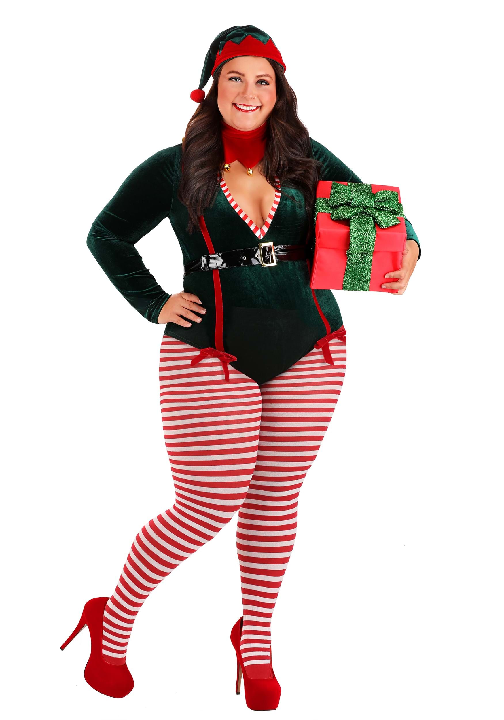 Plus Size Sexy Santa Elf Women's Costume