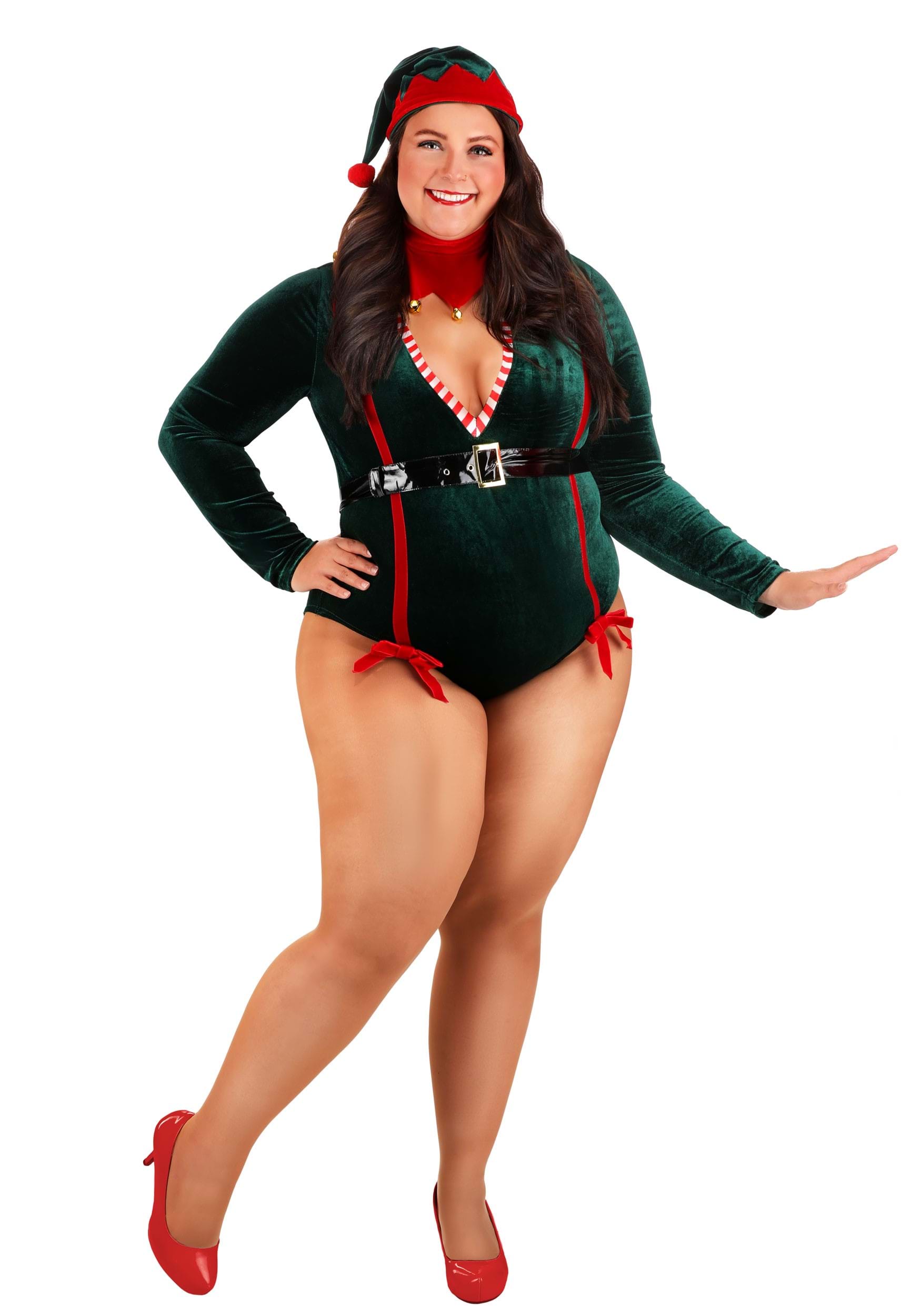 Plus Size Sexy Santa Elf Women's Costume