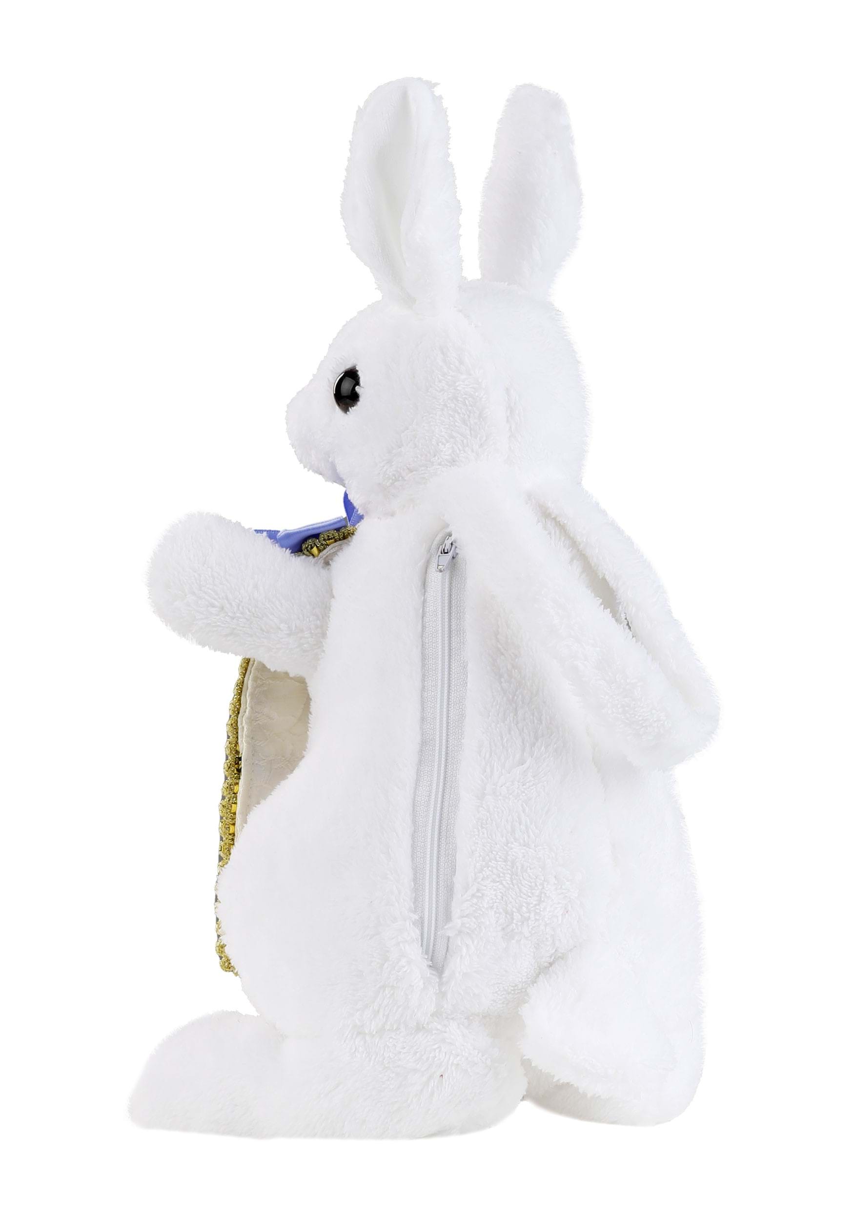 Alice in Wonderland Plush White Rabbit Costume Purse