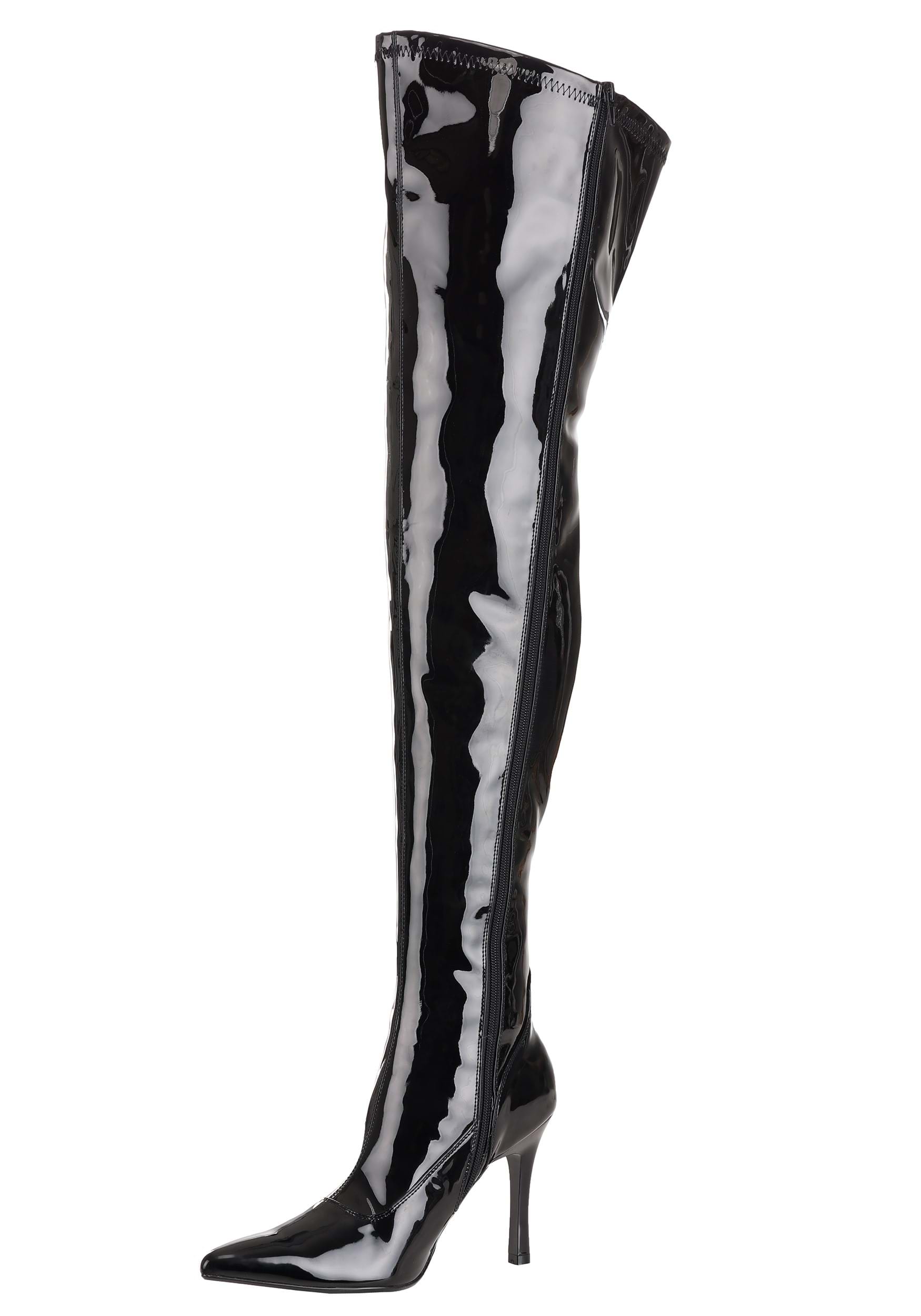 Black Patent Over the Knee Women's Boots 2 Black Patent Over the Knee Women's Boots