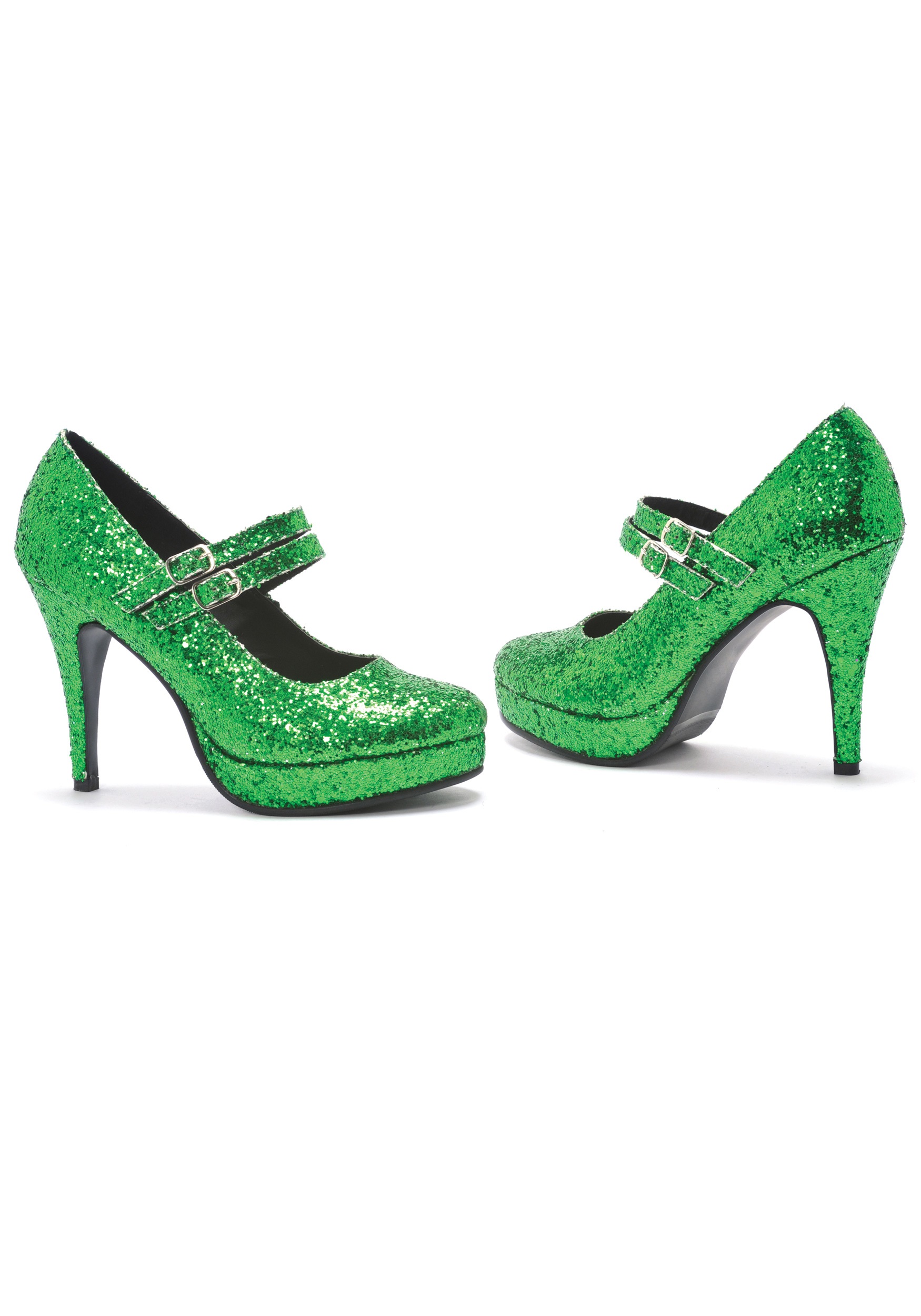 Sparkling Green Glitter Costume Heels for Women