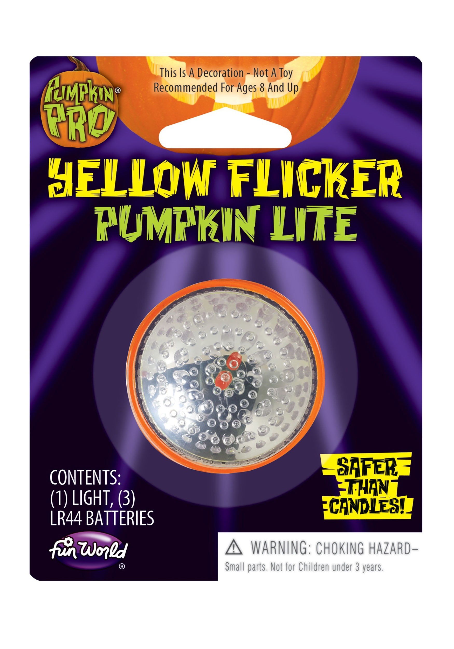 Yellow Flicker Pumpkin Lite Decoration