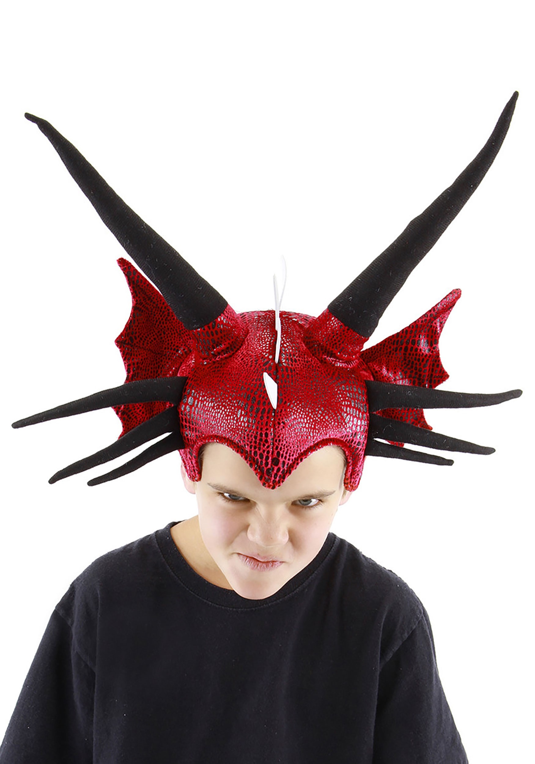 Soft Red Dragon Costume Hat