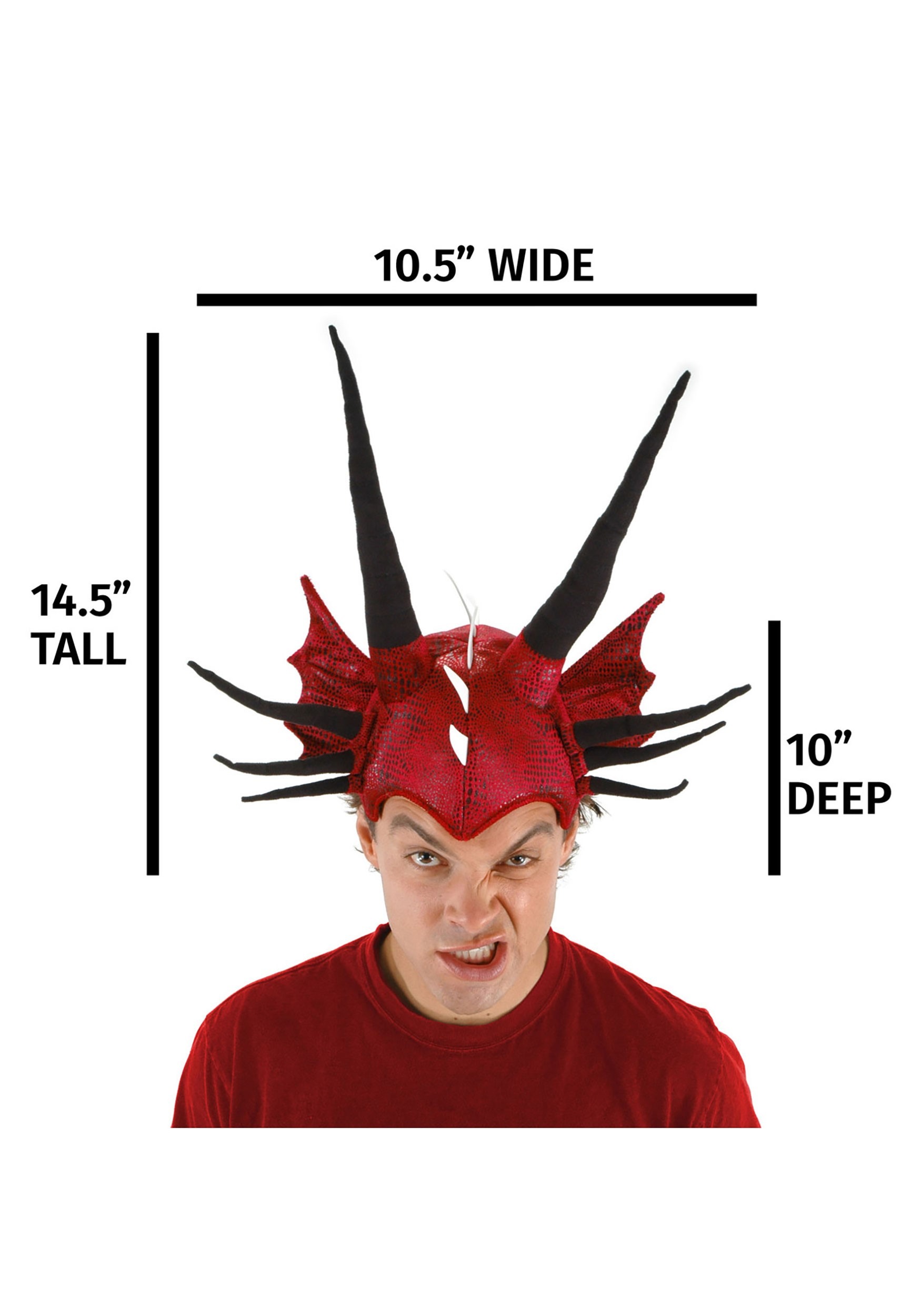 Soft Red Dragon Costume Hat