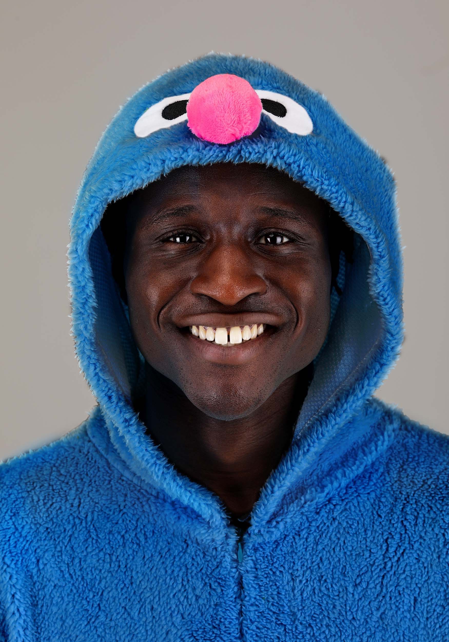 Adult Sesame Street Grover Jumpsuit Costume