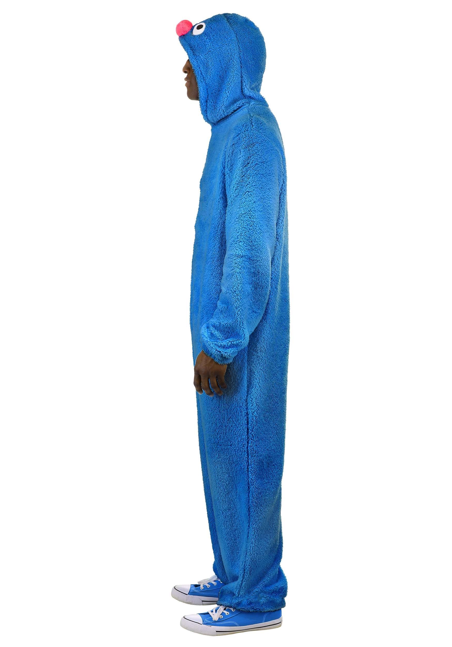 Adult Sesame Street Grover Jumpsuit Costume