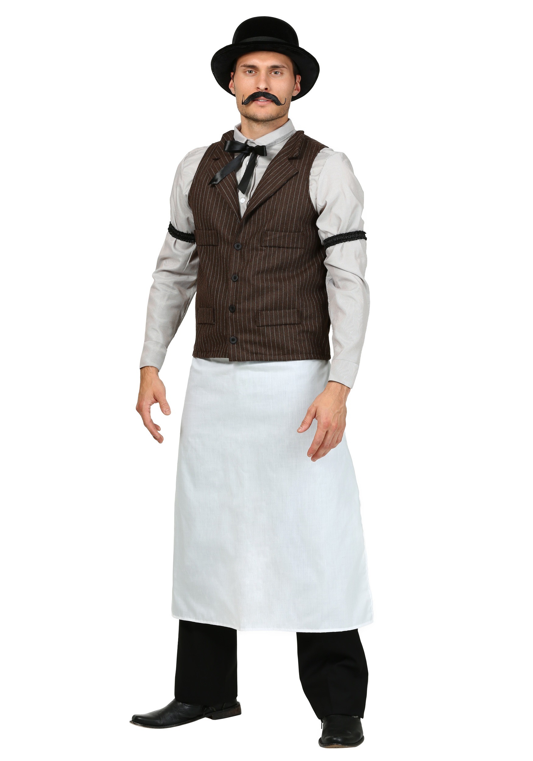 Plus Size Old West Bartender Costume for Men