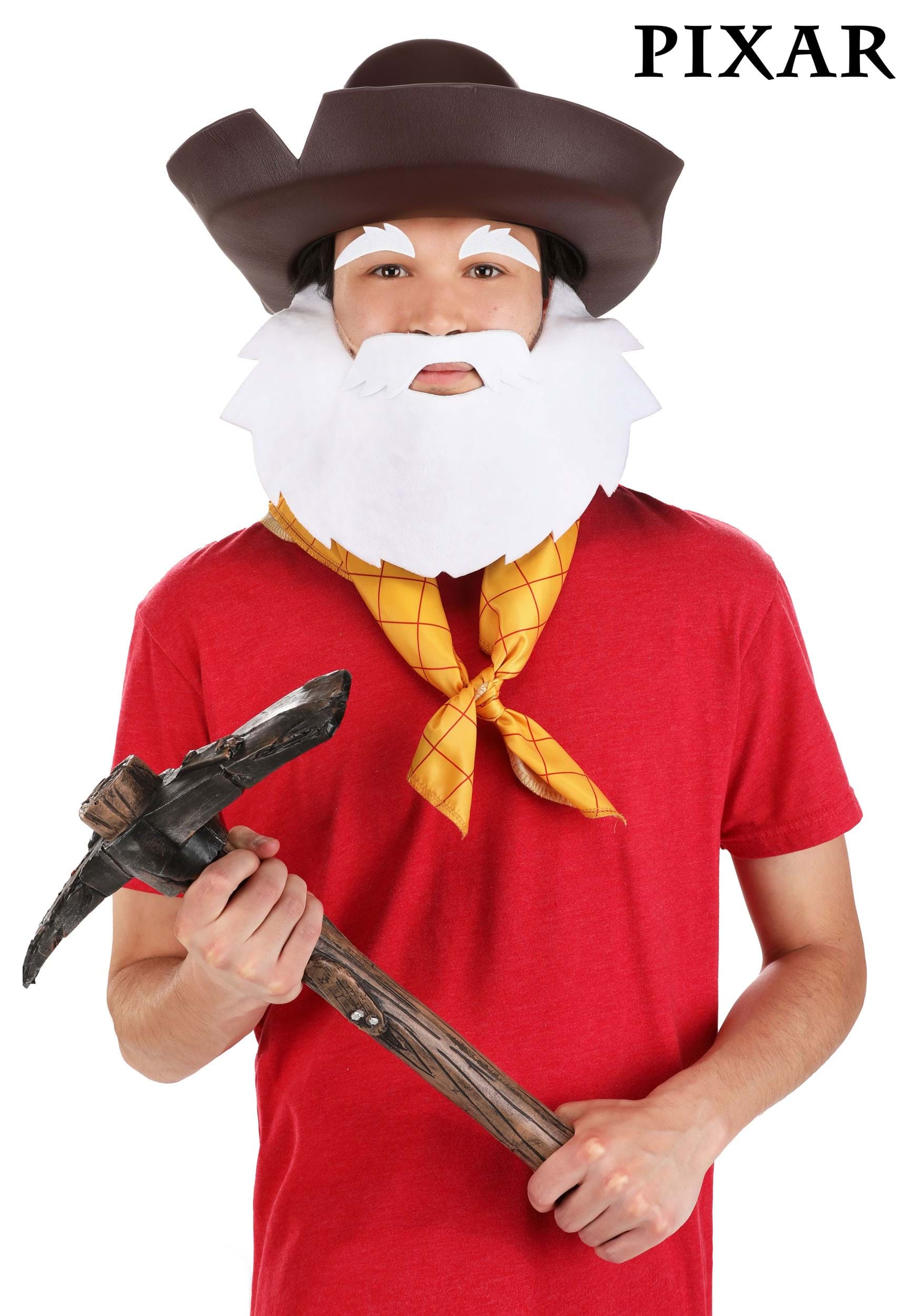Disney and Pixar Stinky Pete Prospector Hat, Beard & Scarf Costume Kit
