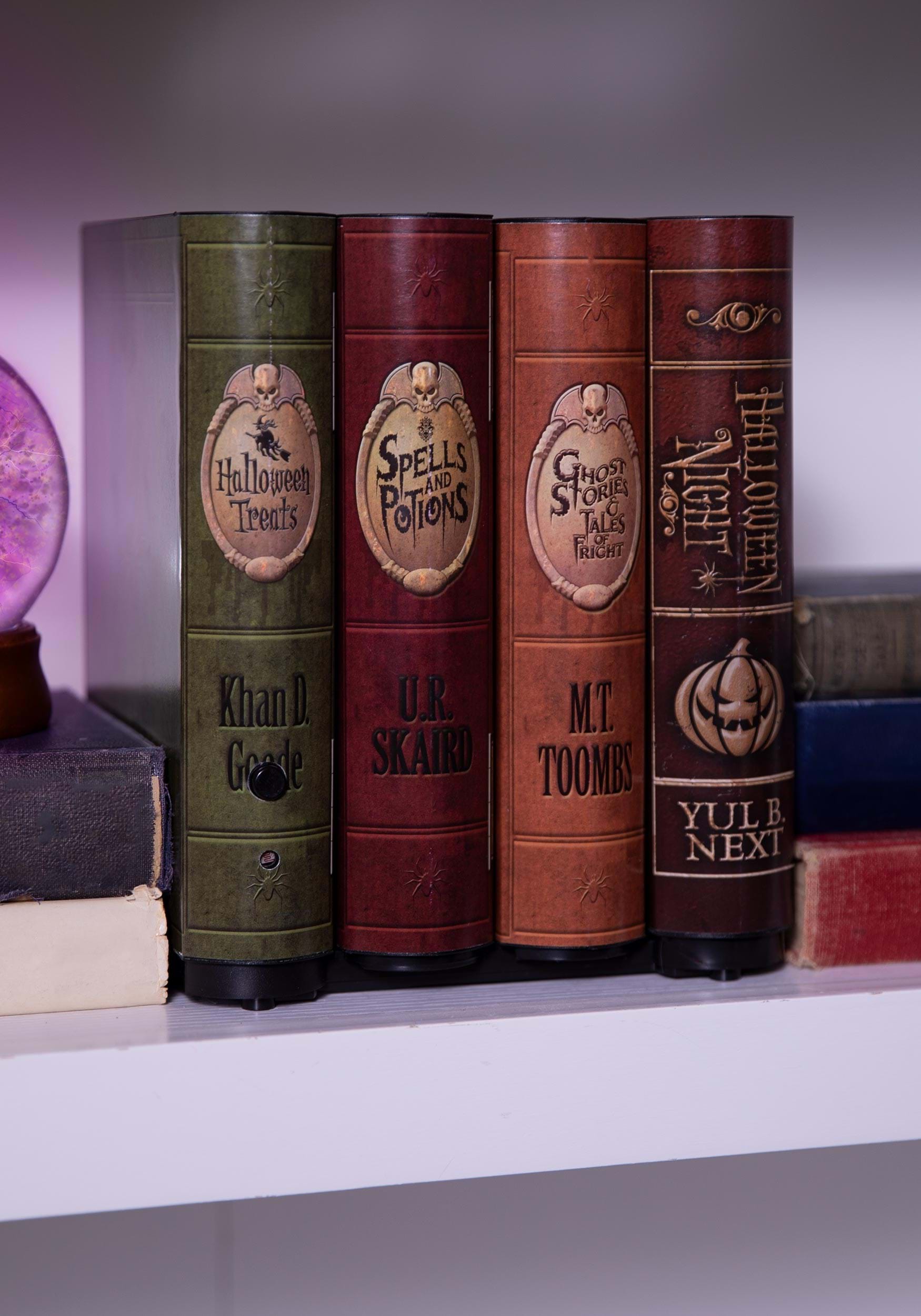 8-Inch Animated Haunted Books Decoration