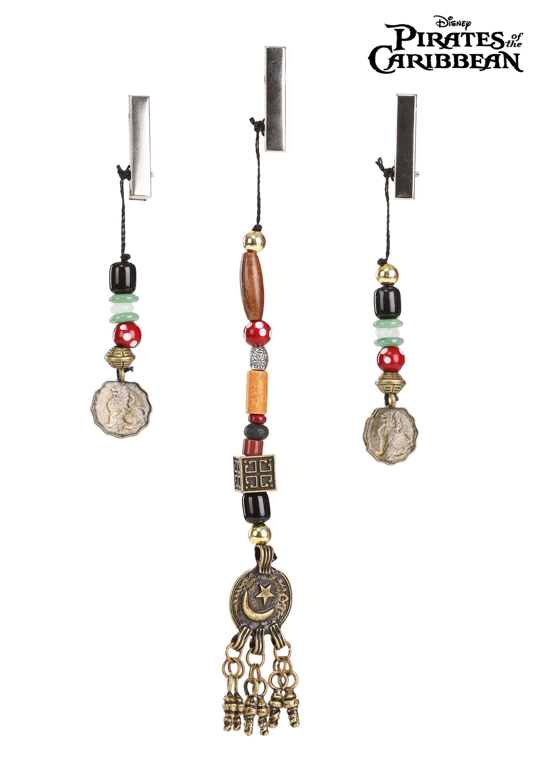 Disney Jack Sparrow Hair Beads Costume Accessory Kit
