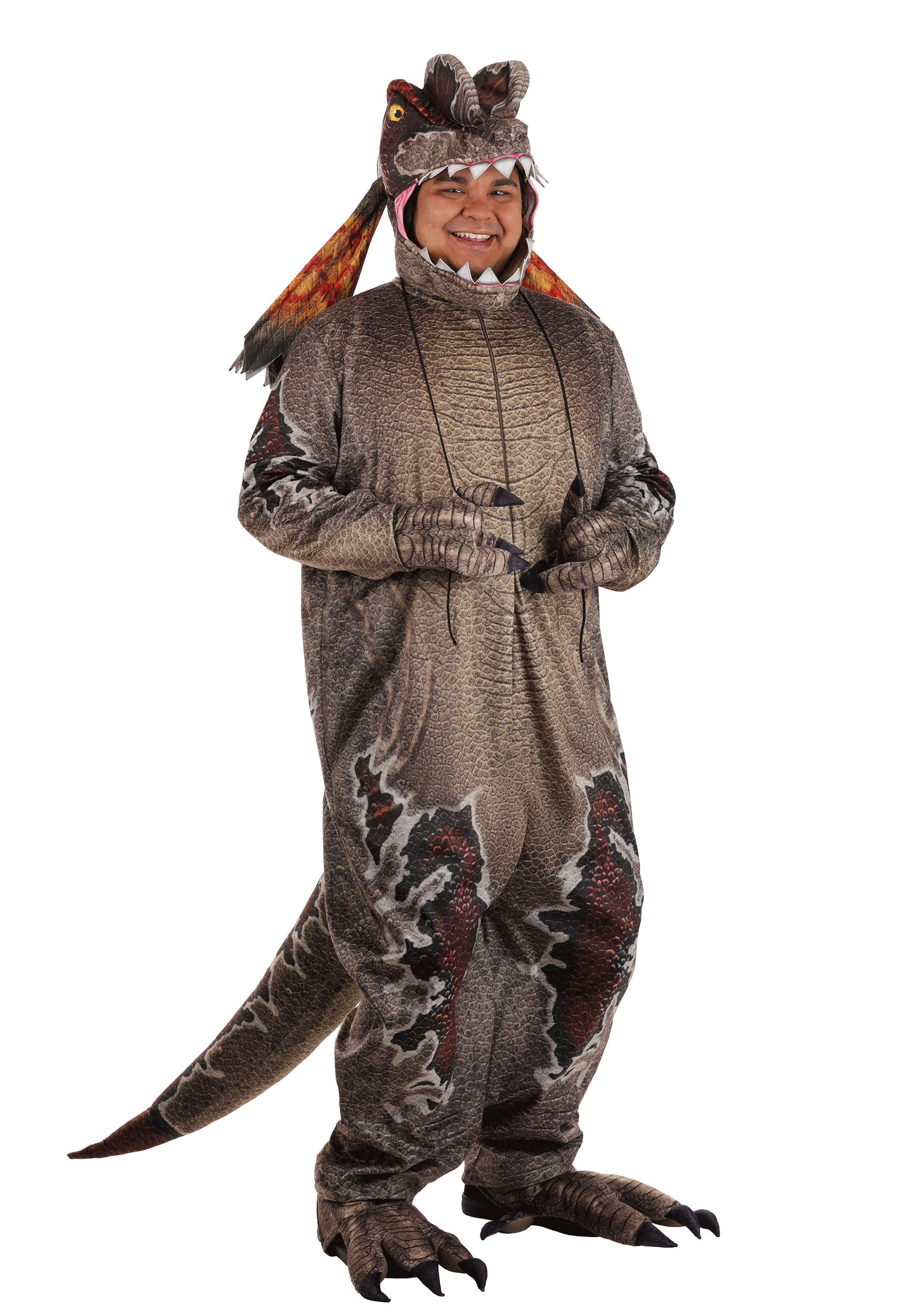 Adult Plus Size Deluxe Dilophosaurus Costume