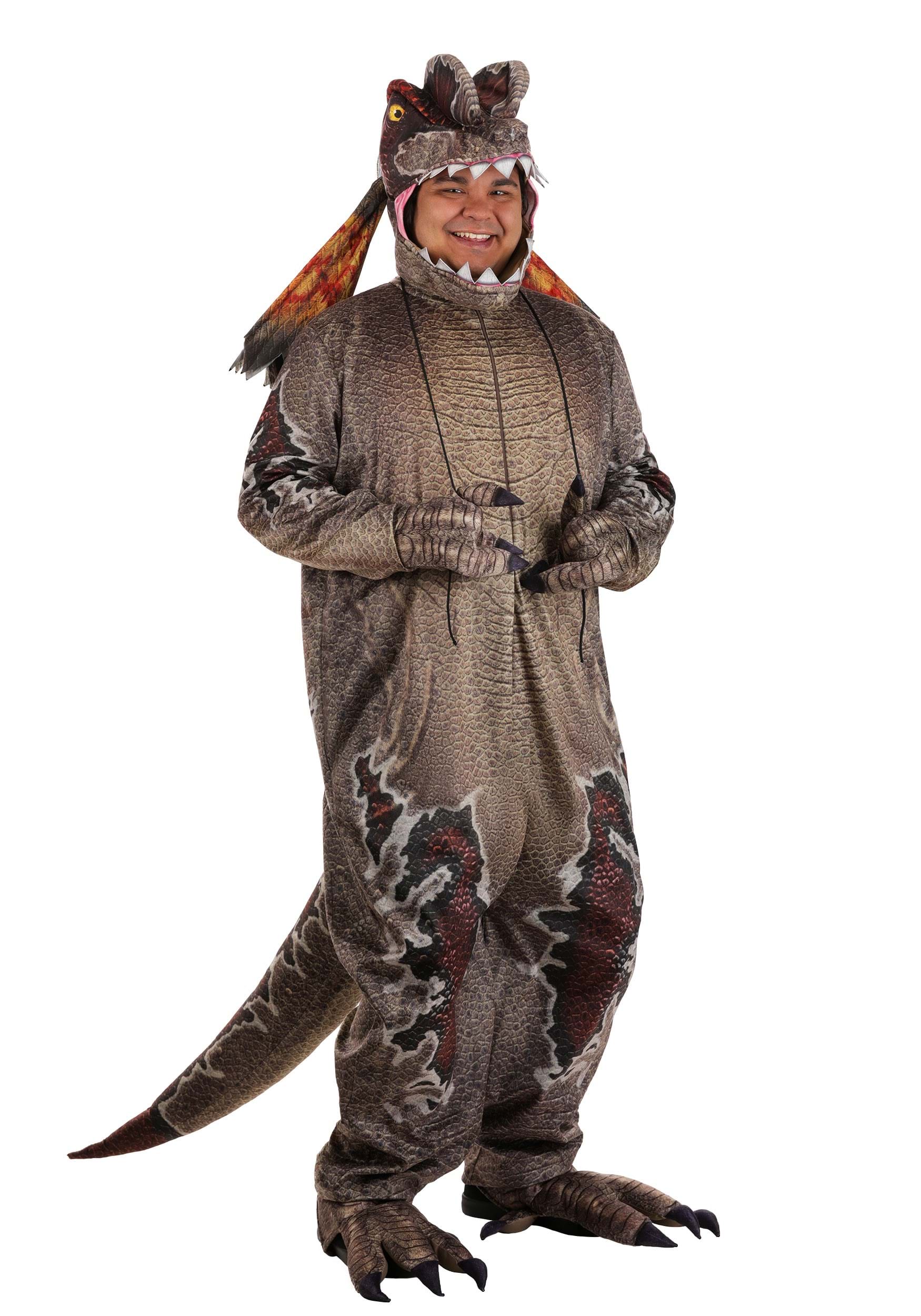 Adult Plus Size Deluxe Dilophosaurus Costume