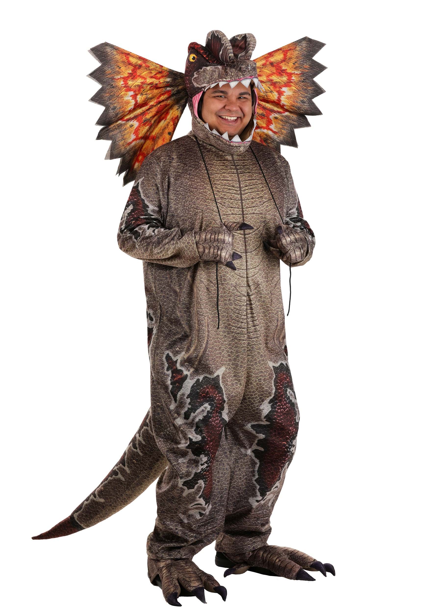 Adult Plus Size Deluxe Dilophosaurus Costume