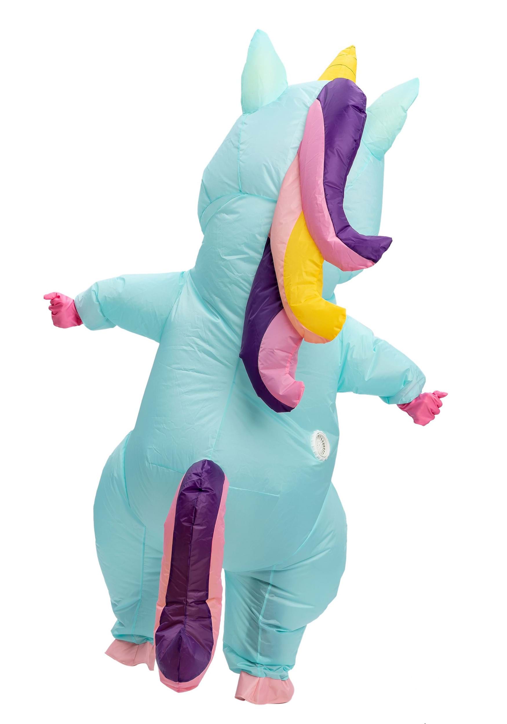 Inflatable Kid's Blue Unicorn Costume