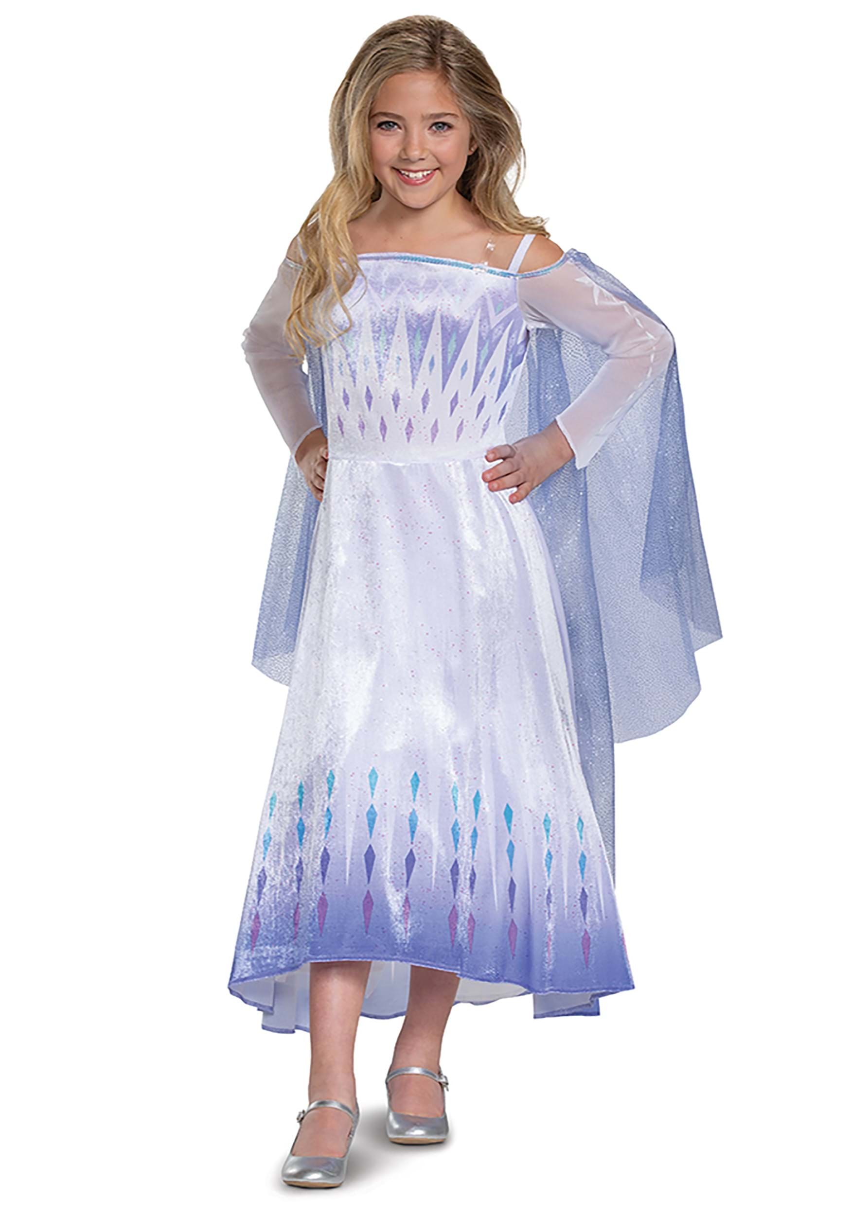 Girl's Frozen Snow Queen Elsa Deluxe Costume