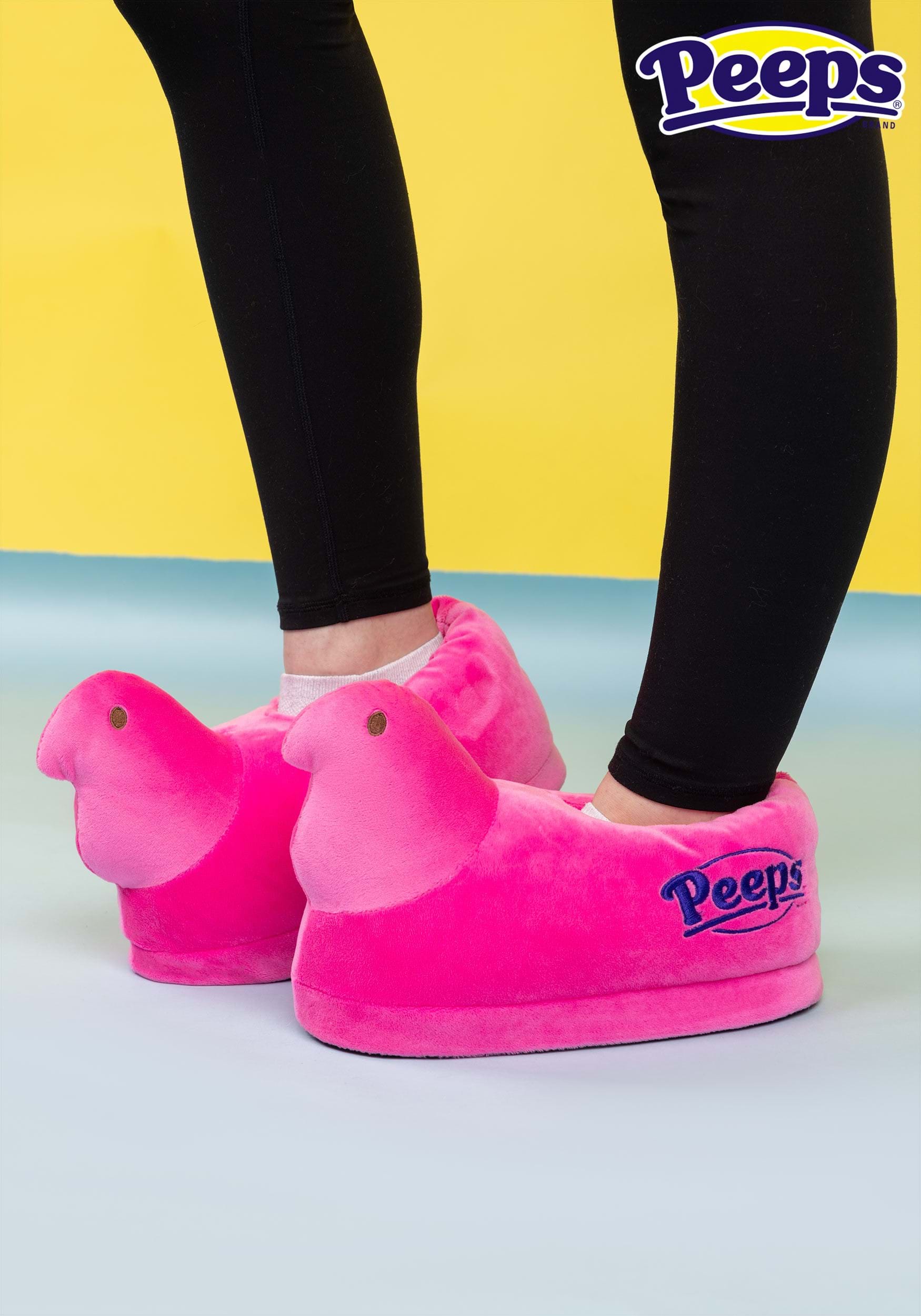 Adult Easter Pink Peeps Slippers