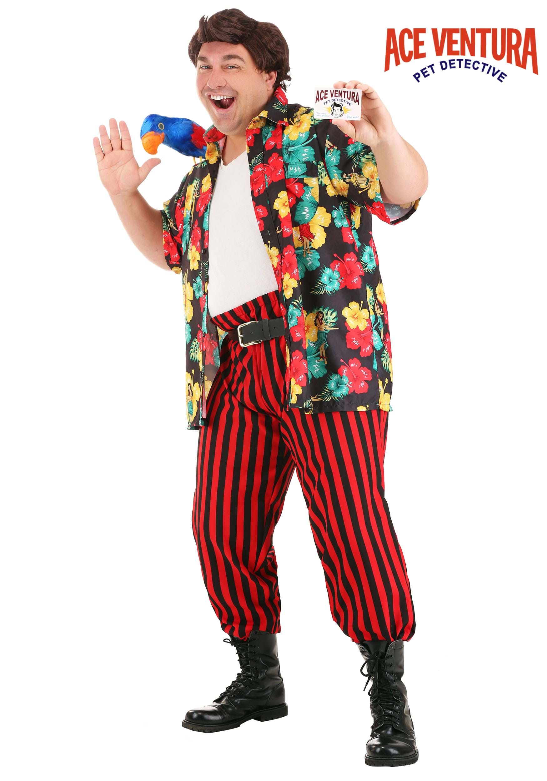 Plus Size Ace Ventura Costume with Wig for Men