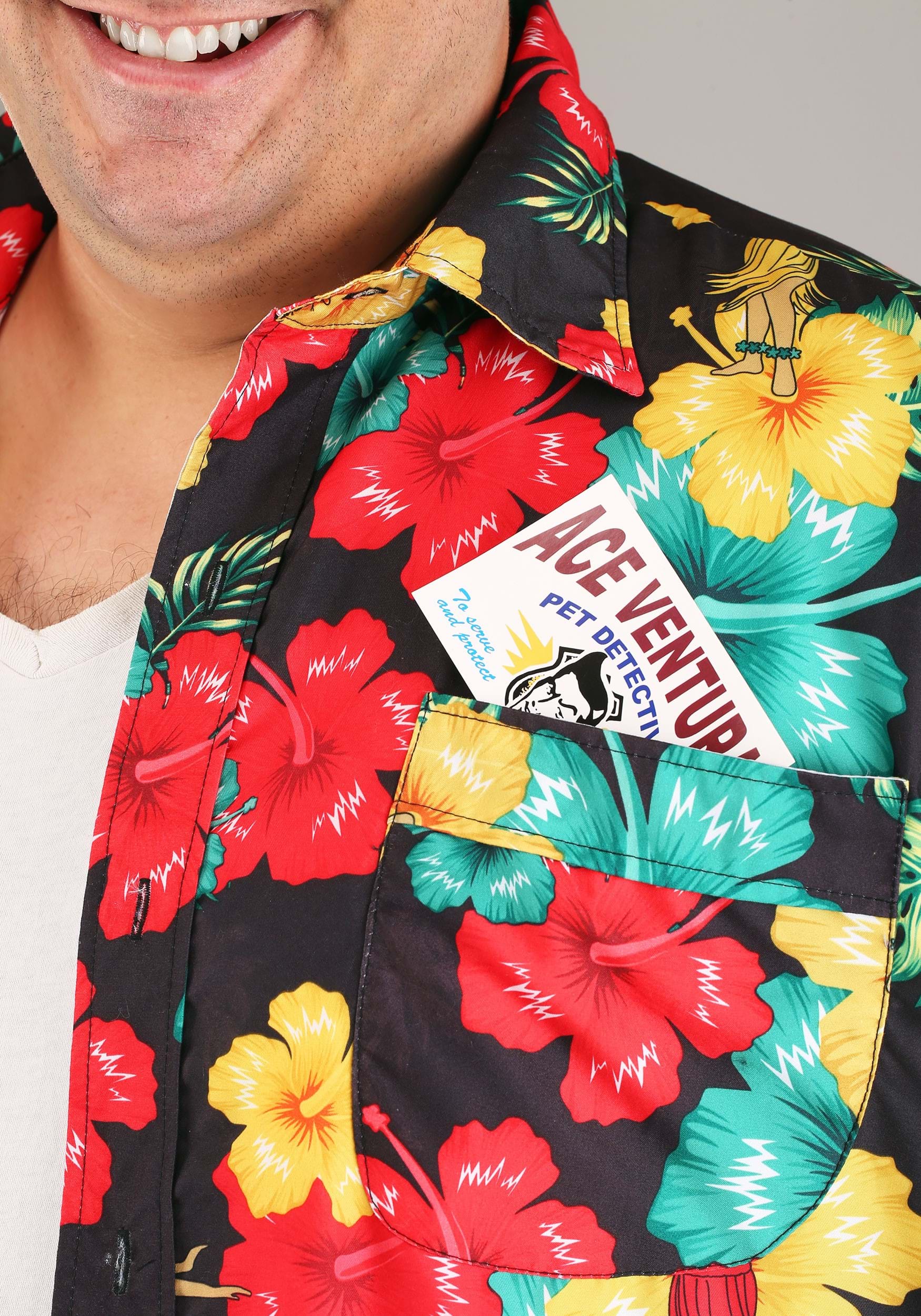 Plus Size Ace Ventura Costume with Wig for Men