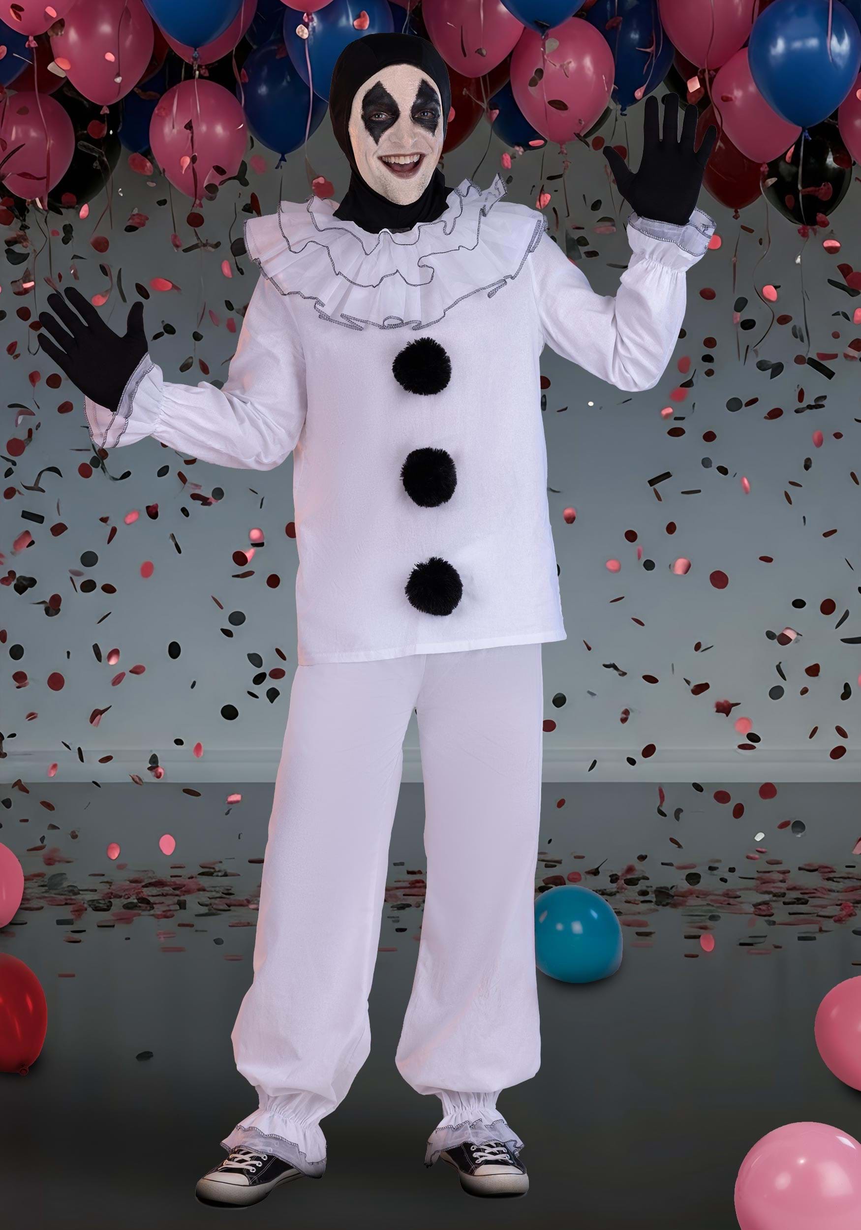 Vintage Pierrot Clown Men's Costume