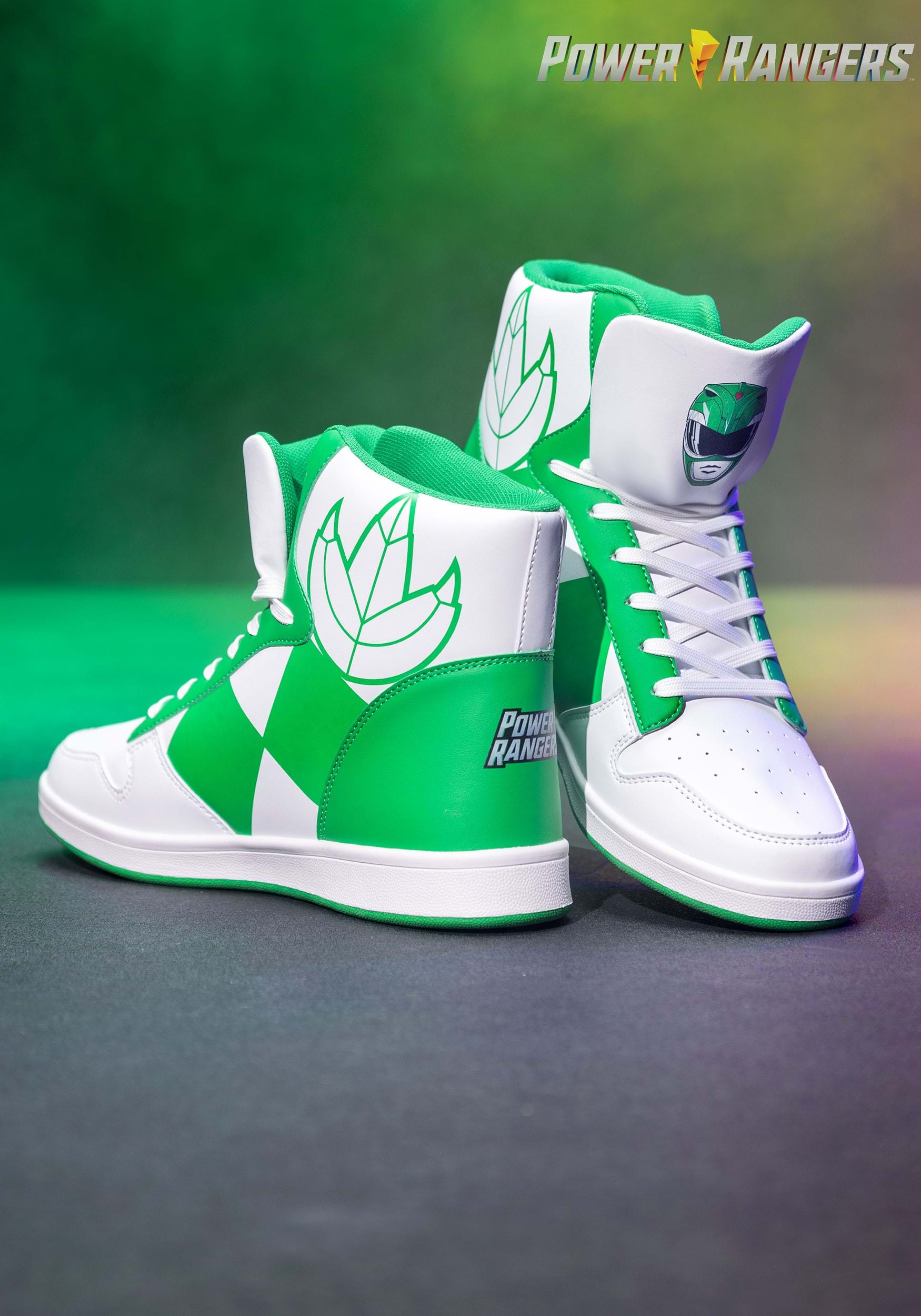 Adult Power Rangers Costume Inspired Green Sneakers 1 Adult Power Rangers Costume Inspired Green Sneakers