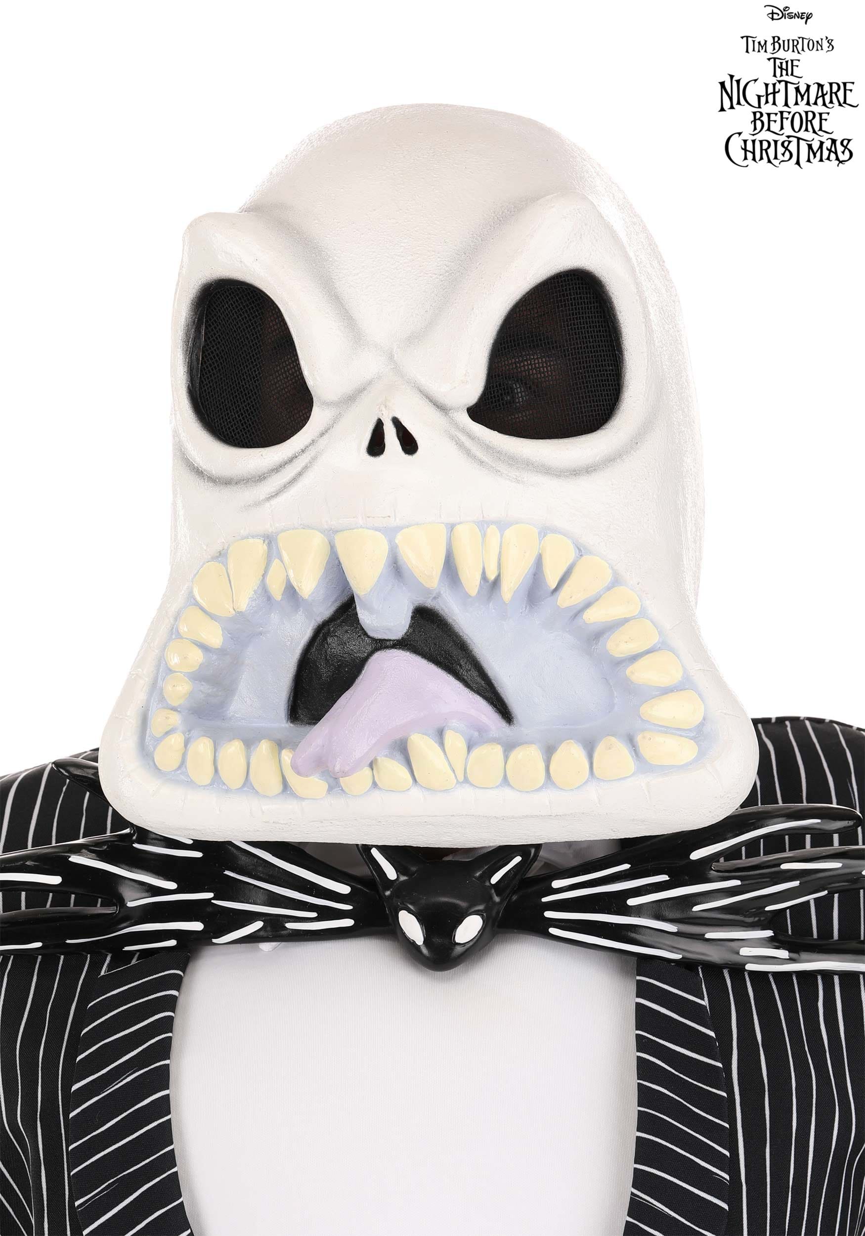 Scary Jack Skellington Deluxe Latex Mask for Adults