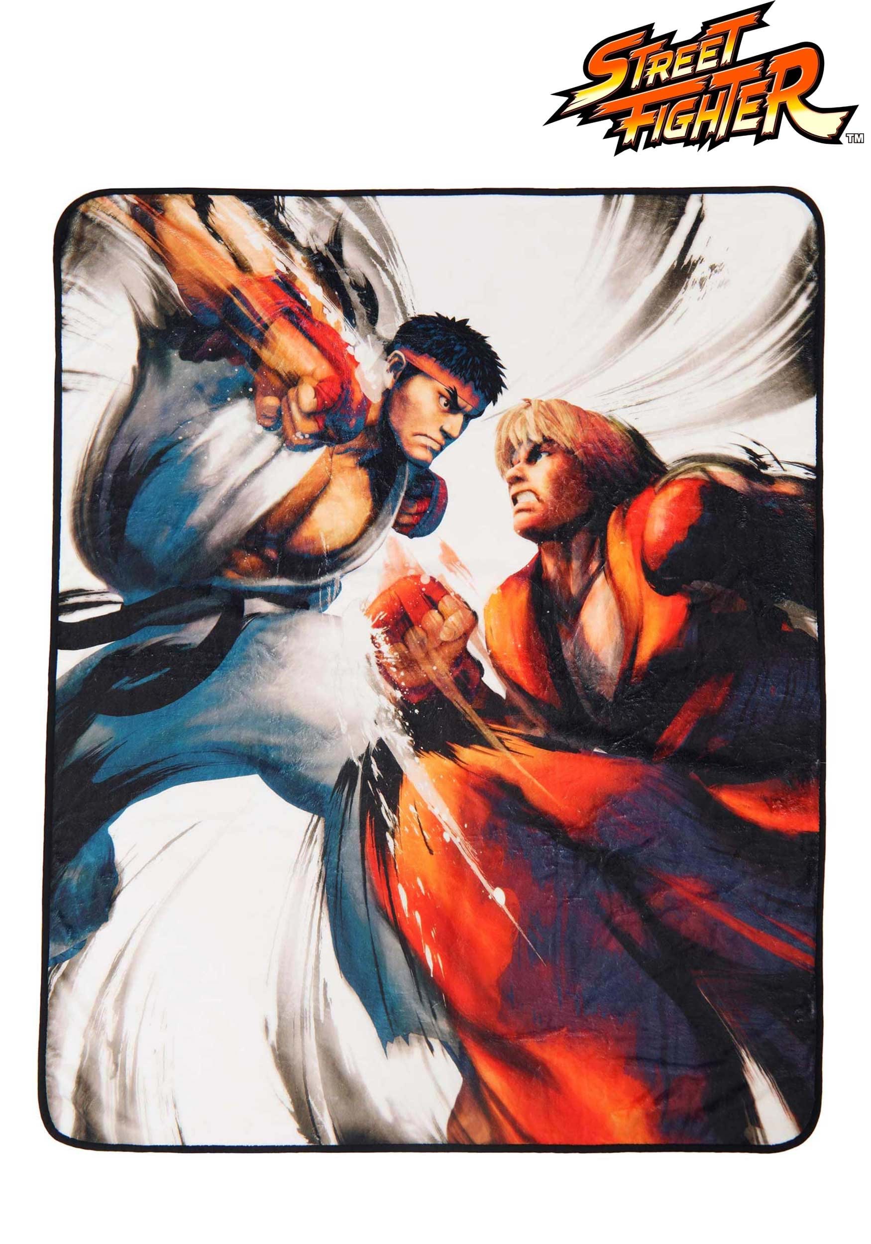 Street Fighter 60x48 Ryu vs Ken Throw Blanket