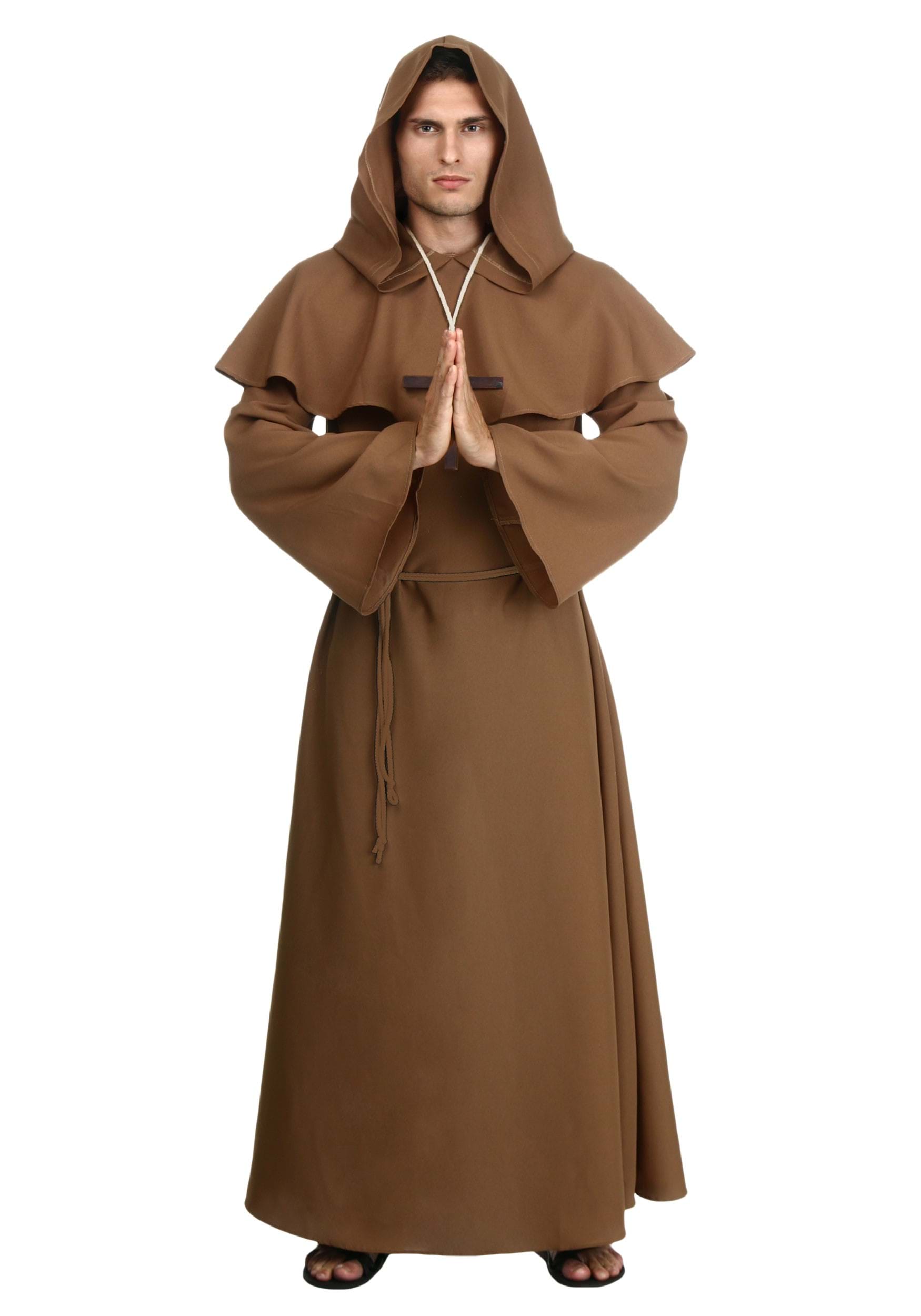 Men's Brown Monk Robe Costume