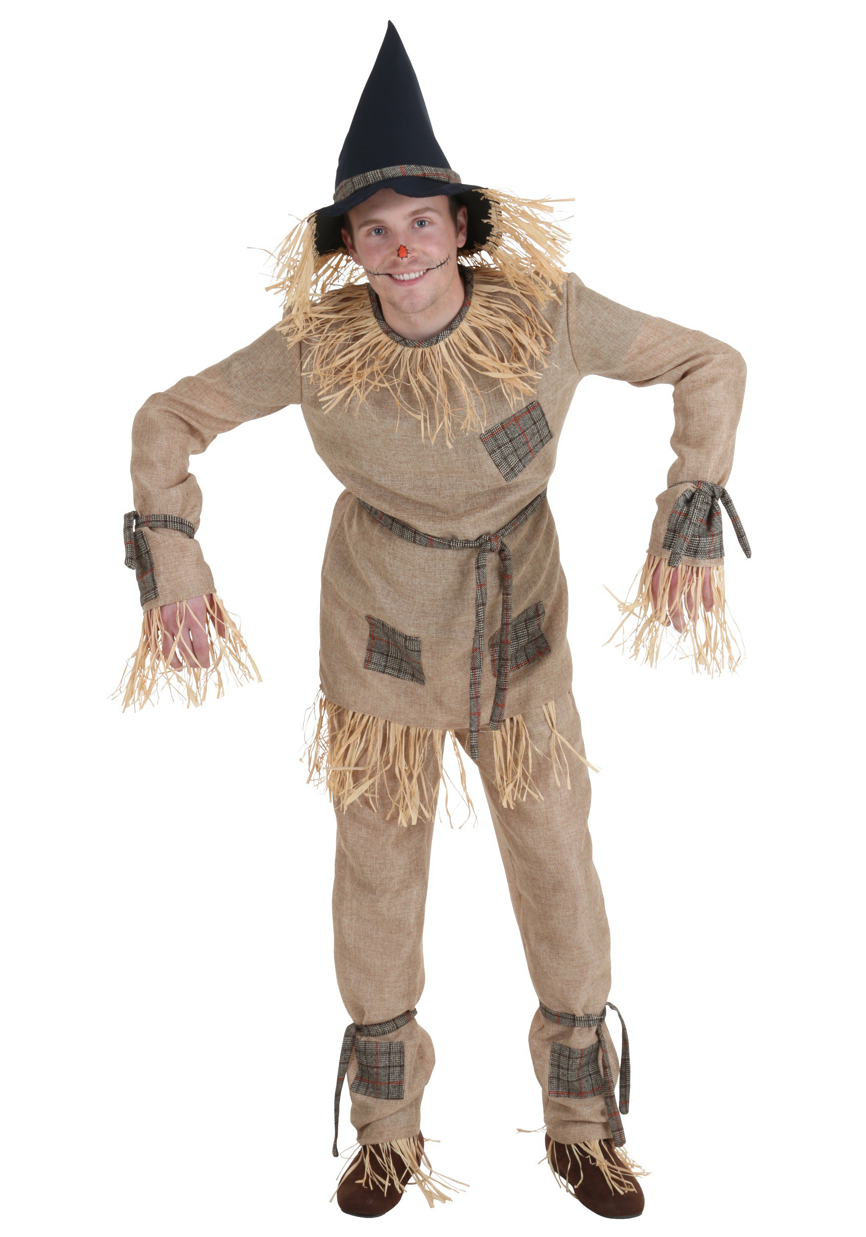 Plus Size Stuffed Scarecrow Costume for Adults