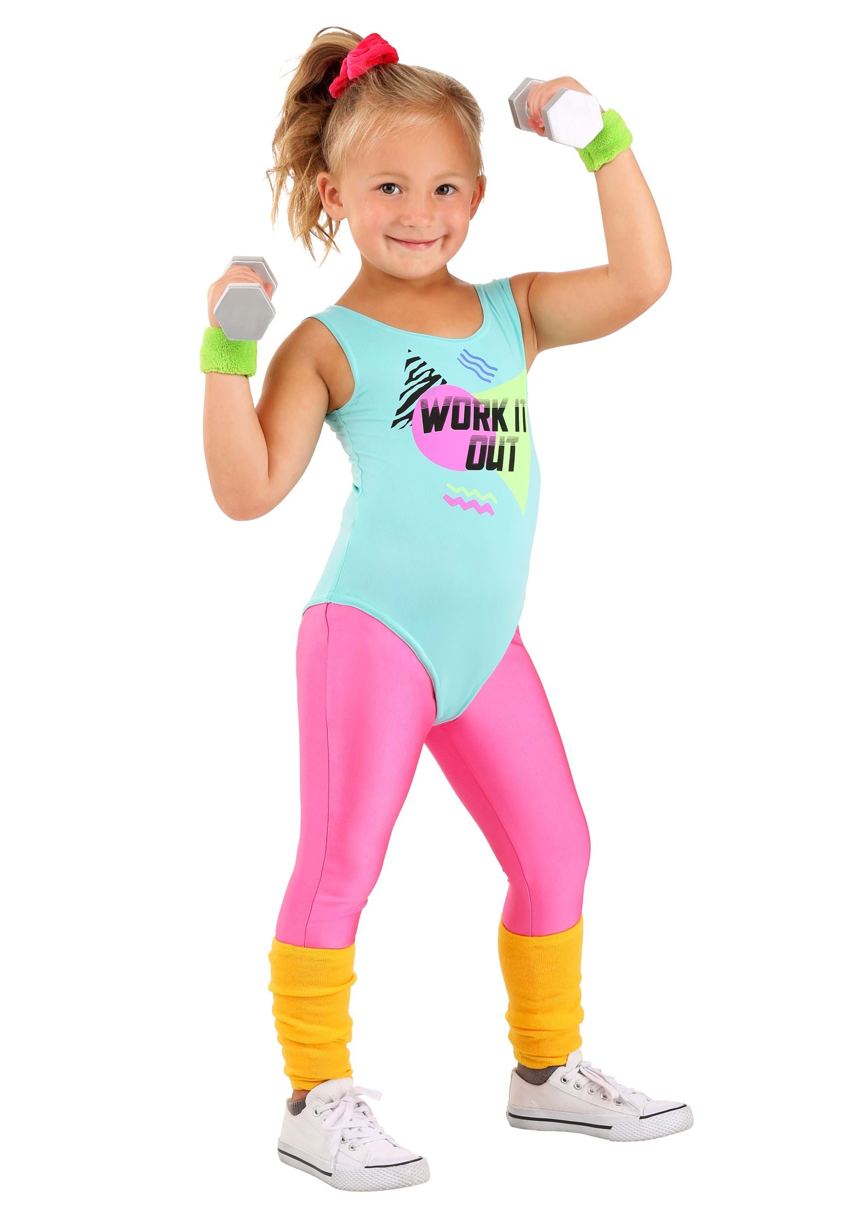 Totally 80s Toddler Workout Costume 1 Totally 80s Toddler Workout Costume