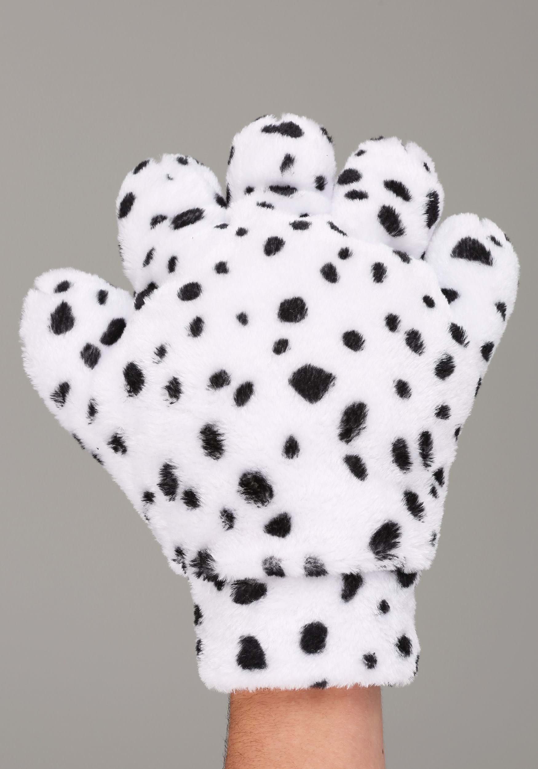 Dalmatian Costume Gloves for Adults