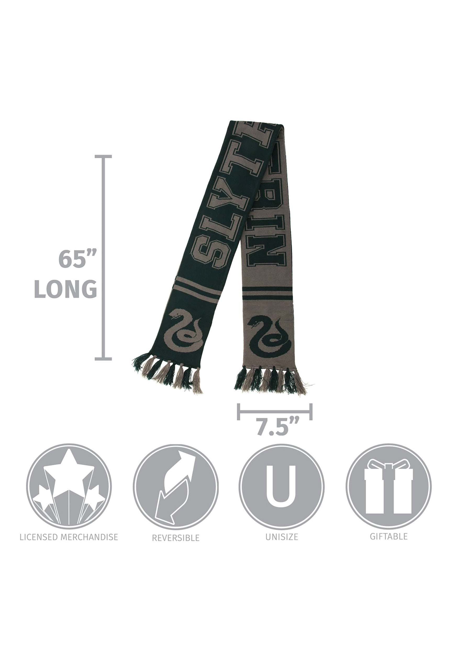 Harry Potter Slytherin Reversible Knit Scarf 5 Harry Potter Slytherin Reversible Knit Scarf