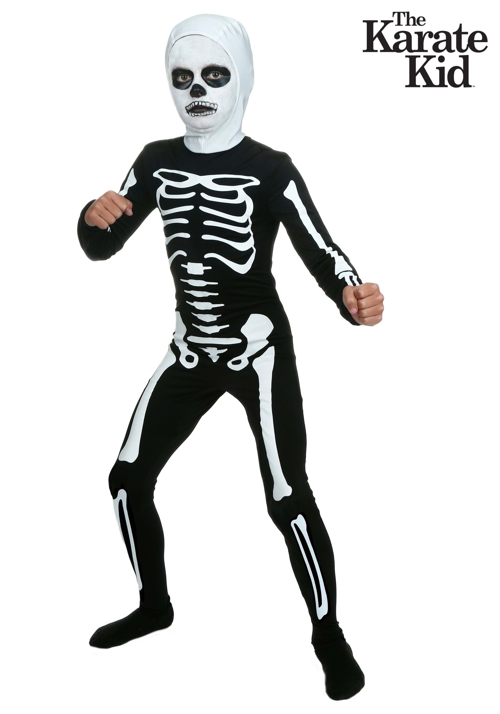 Child Karate Kid Skeleton Suit Costume 1 Child Karate Kid Skeleton Suit Costume